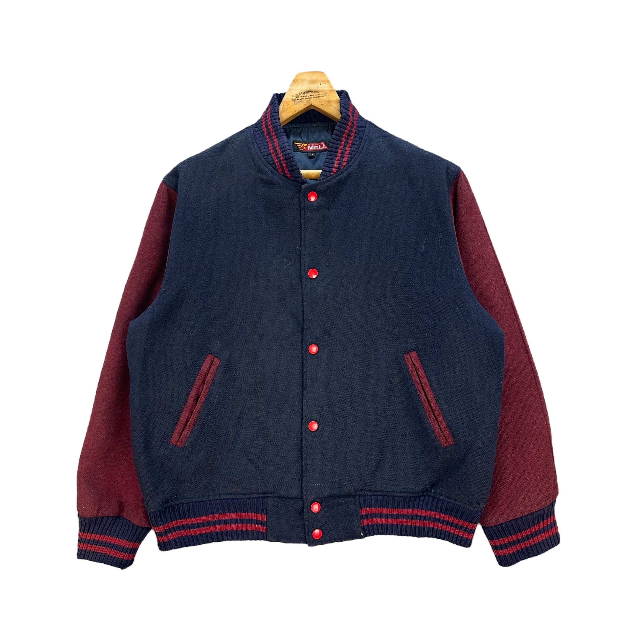 TRASHED MR. U WOOL VARSITY JACKET #8989-46