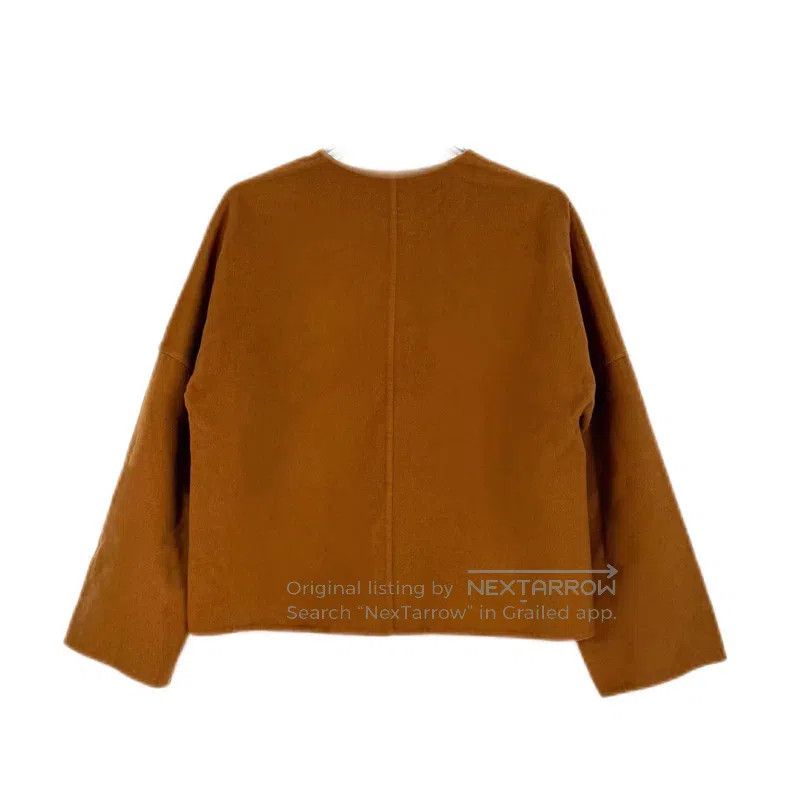 Hermes Hermes Orange Caramel Cashmere Tweed Jacket Size XS / US 0-2 / IT 36-38 - 2 Thumbnail