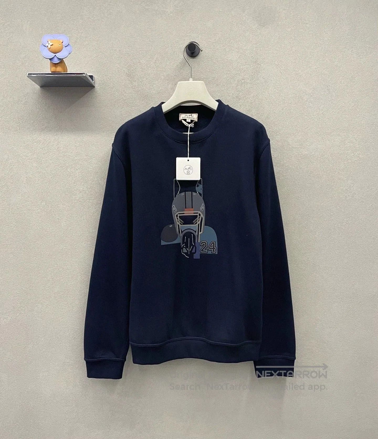 Hermes Hermes Navy Animal Print Sweatshirt. Size US L / EU 52-54 / 3 - 1 Thumbnail