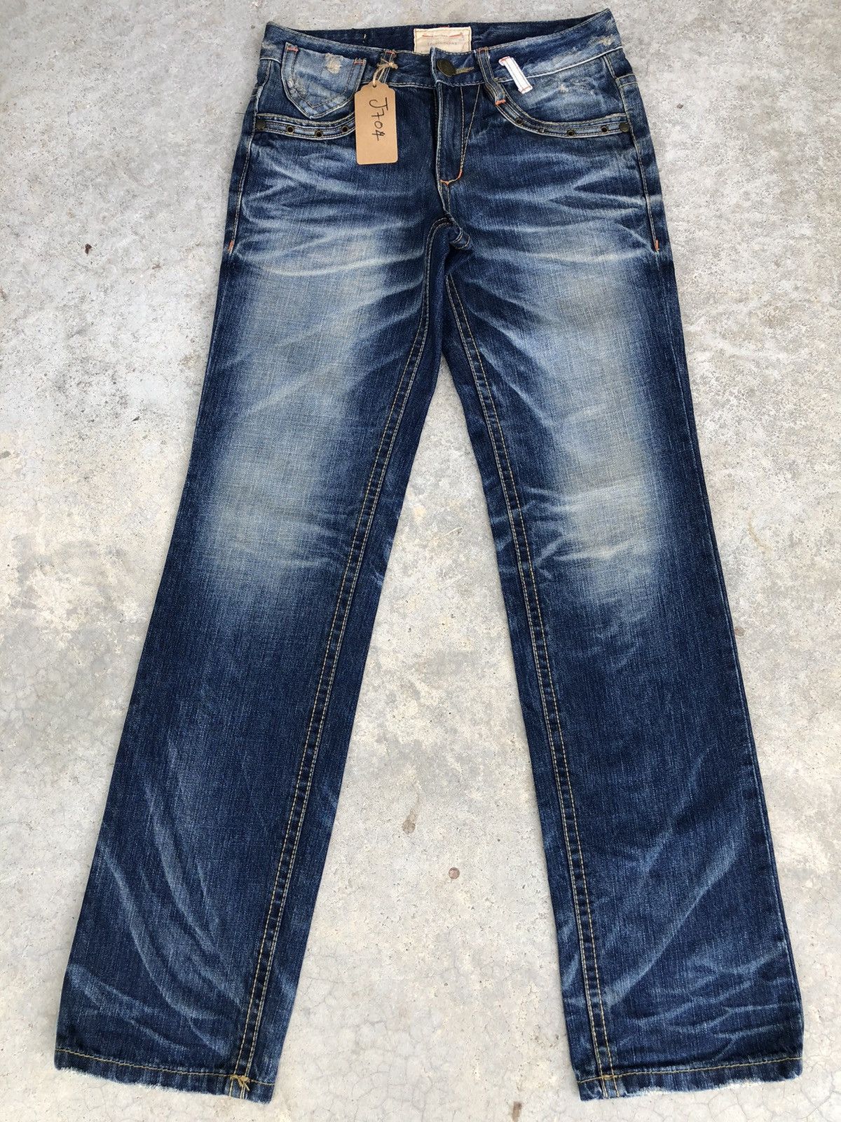 Japanese Brand Yoshitomo Nara Lolita Distressed Jeans Punk Style Blue Size US 31 - 2 Thumbnail