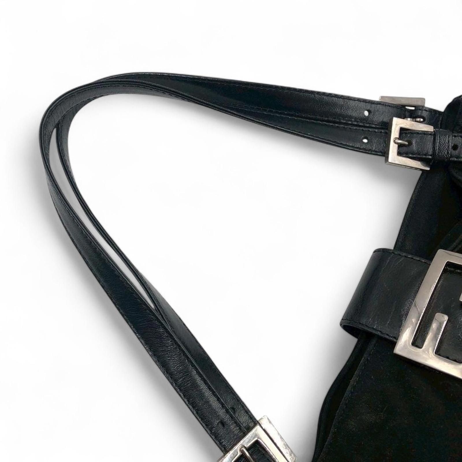 Fendi Fendi - Black Women's Shoulder Bag with Silver Buckle Size ONE SIZE - 6 Thumbnail