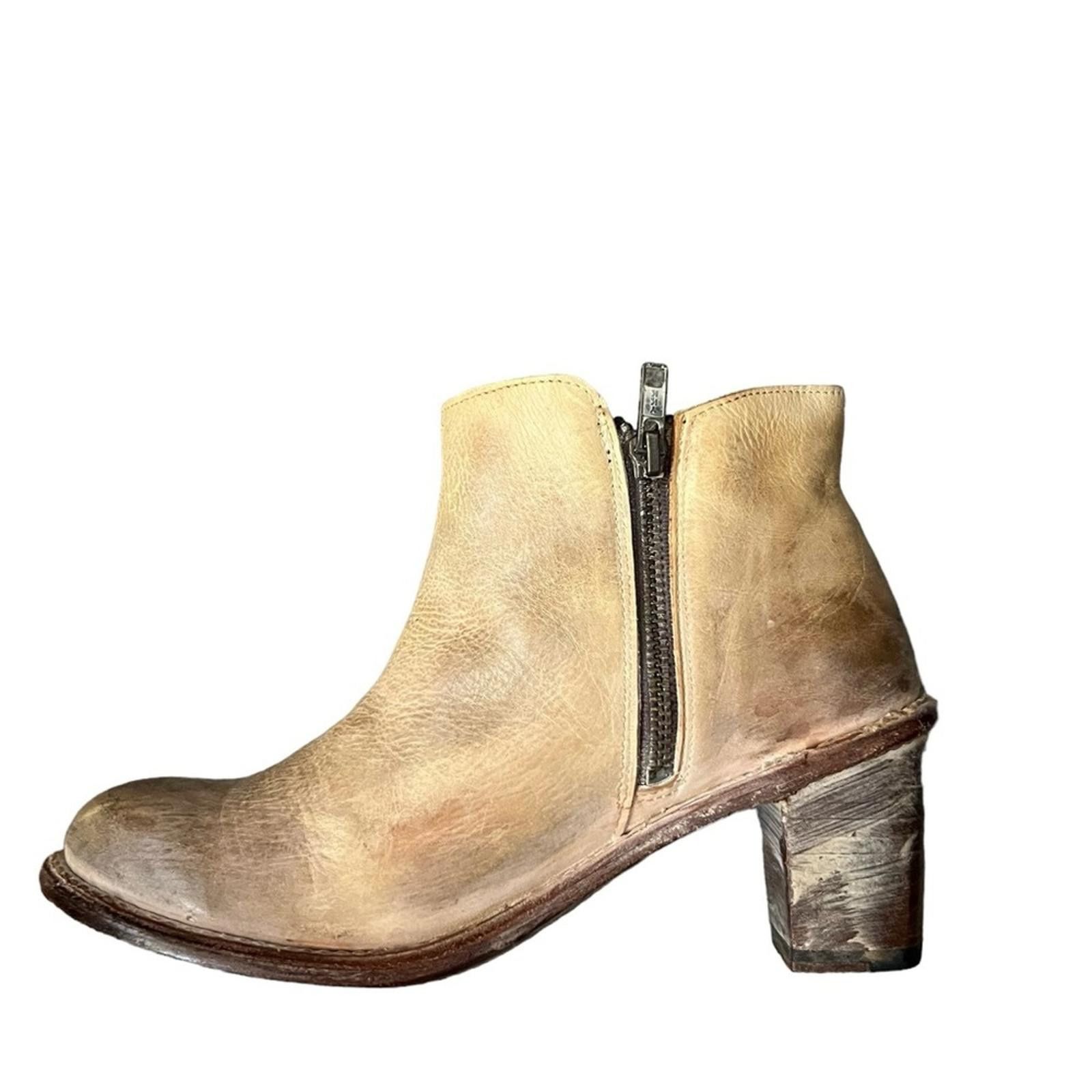 Bed Stu Bed Stu Whiskey Sunset Sonic Ankle Boot Distressed Leather Size US 7.5 / IT 37.5 - 3 Thumbnail