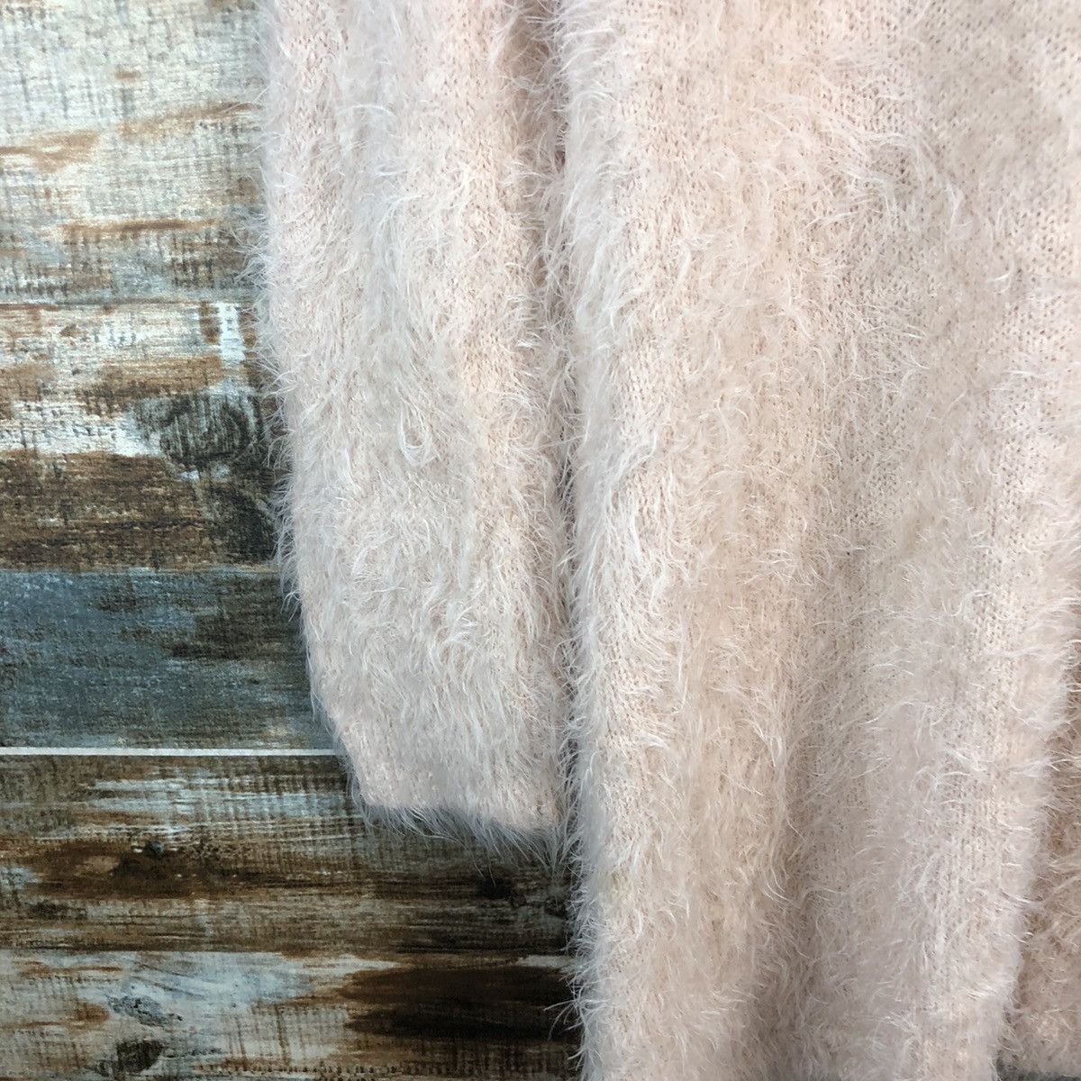 Homespun Knitwear DL Khalita Pink Mohair shaggy fur Cardigan Knitwear #C526 Size L / US 10 / IT 46 - 15 Thumbnail