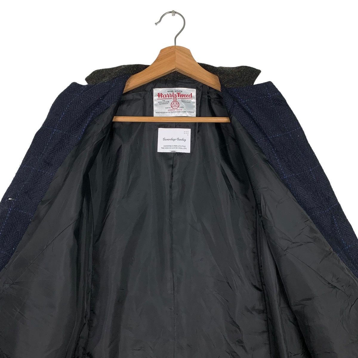 Harris Tweed SEVENDAYS-SUNDAY HARRIS TWEED CHECKED COAT #0197-C10 Size US M / EU 48-50 / 2 - 13 Thumbnail