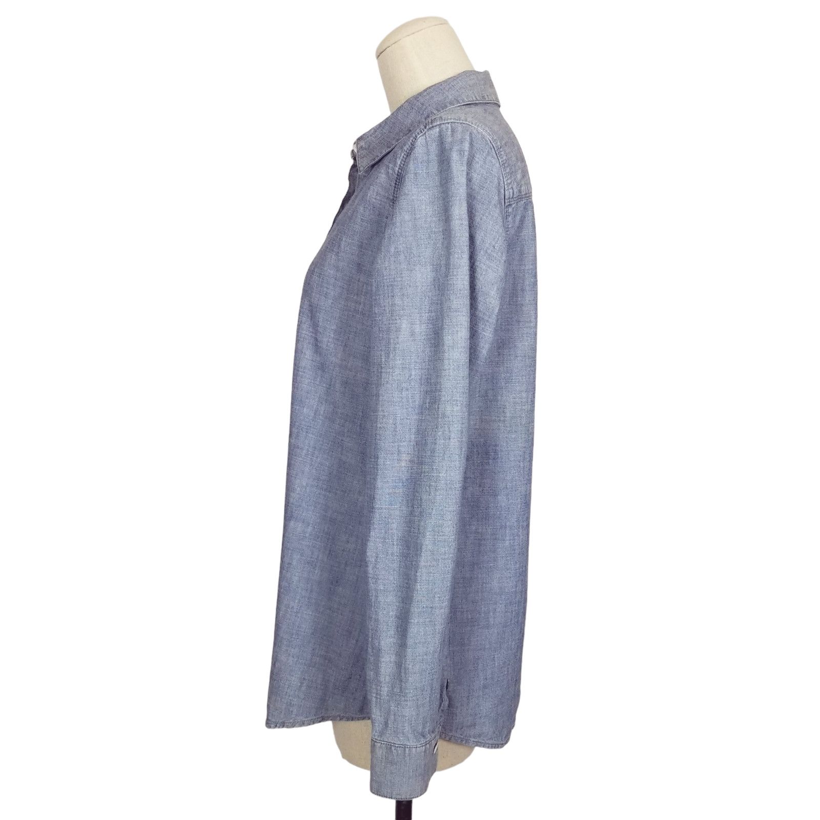 Other J. Jill Chambray Button Front Shirt Light Blue Sz Small Size S / US 4 / IT 40 - 3 Thumbnail