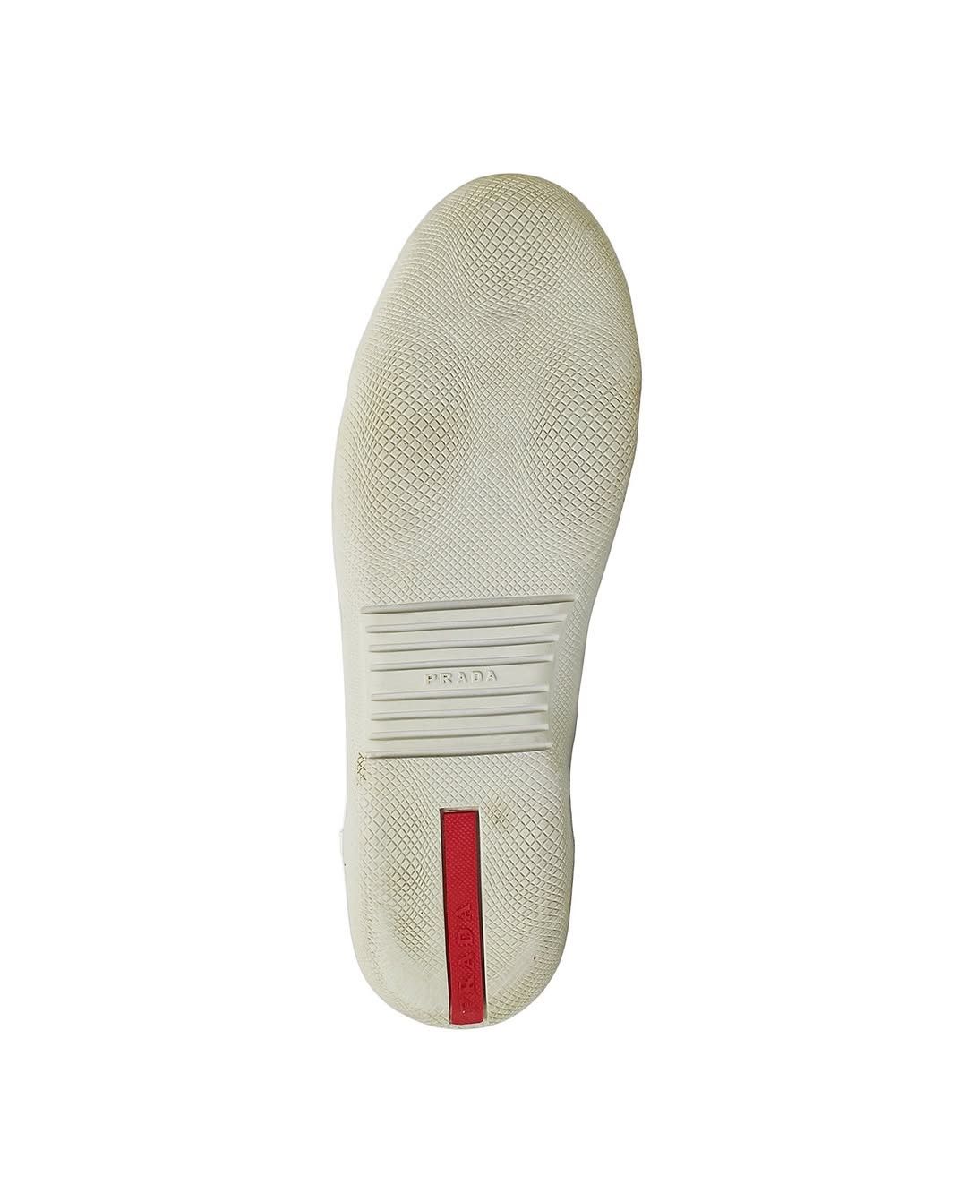 Prada 2000S PRADA LINEA ROSSA WHITE MID-TOP SNEAKERS Size US 8 / EU 41 - 9 Thumbnail