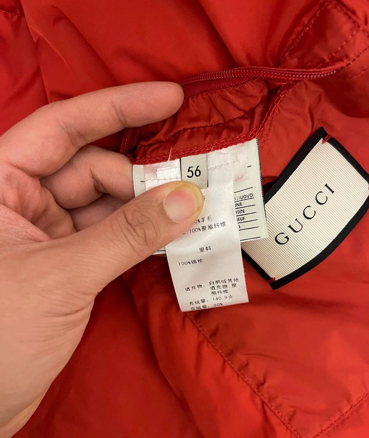Gucci Gucci Red Full Logo Goose Down Puffer Jacket 56 Warm Size US XL / EU 56 / 4 - 6 Thumbnail