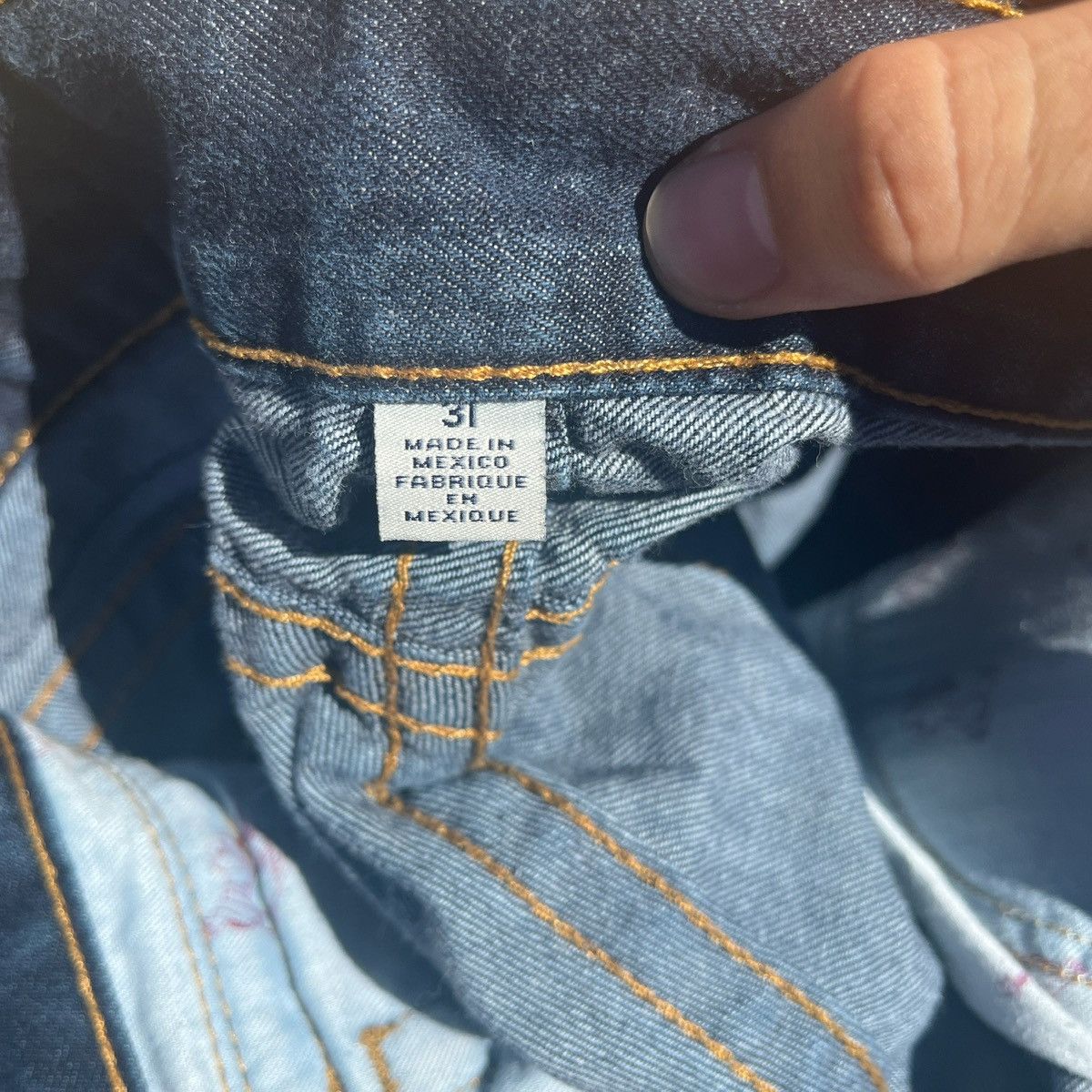 True Religion True Religion Straight Flap Red/Orange Stitching Size US 31 - 6 Thumbnail