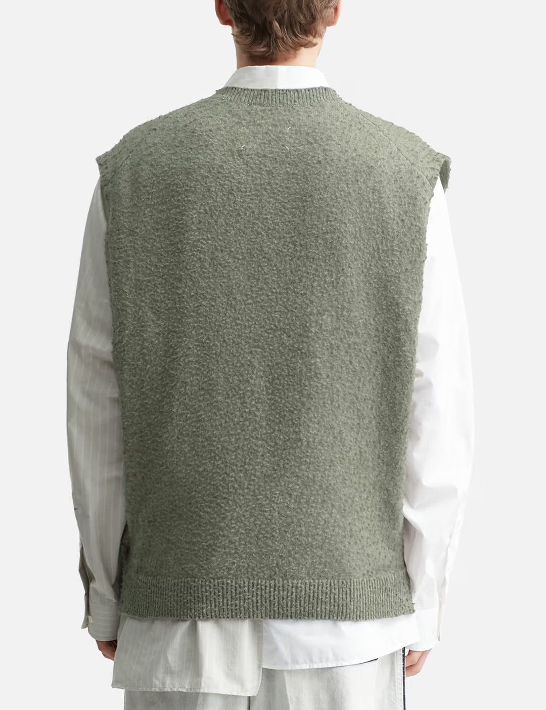 Maison Margiela o1mle0326 V Neck Stole Vest in Green Size US XL / EU 56 / 4 - 4 Thumbnail