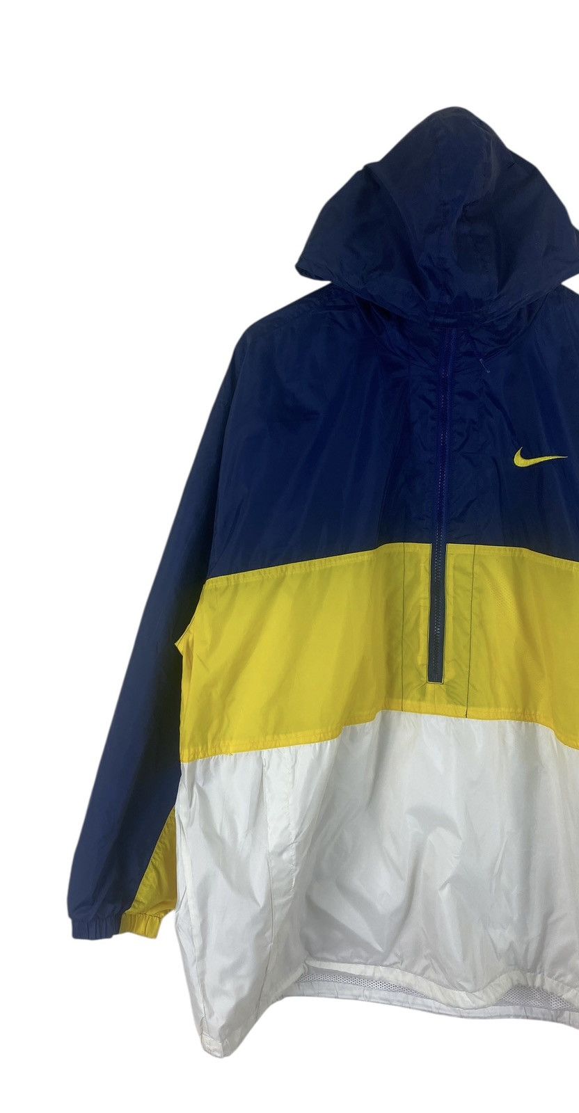Nike × Vintage Vintage 90s Nike Small Swoosh Windbreaker Hoodie Size US M / EU 48-50 / 2 - 3 Thumbnail
