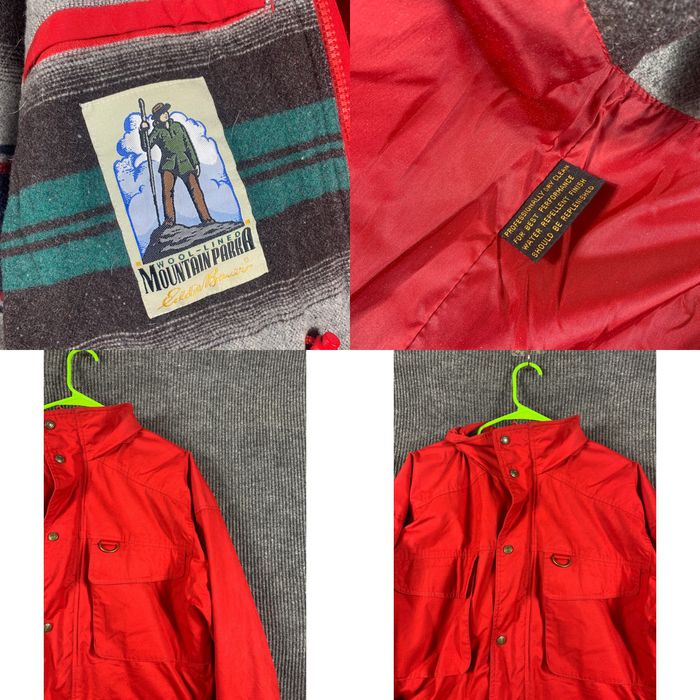 Eddie Bauer VTG Eddie Bauer Jacket Mens M Red Full Zip Pockets