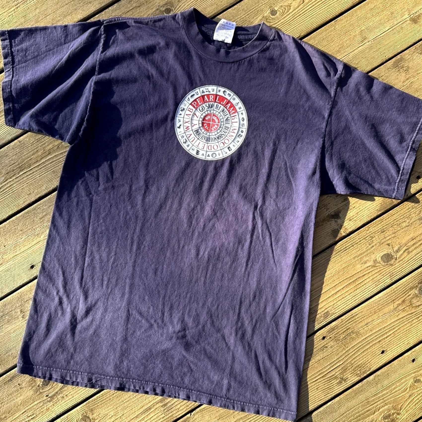 Vintage VINTAGE Pearl Jam No Code Zodiac Band T Shirt XL Navy Blue 90s Grunge Mens Mens T-Shirt Size US XL / EU 56 / 4 - 2 Thumbnail