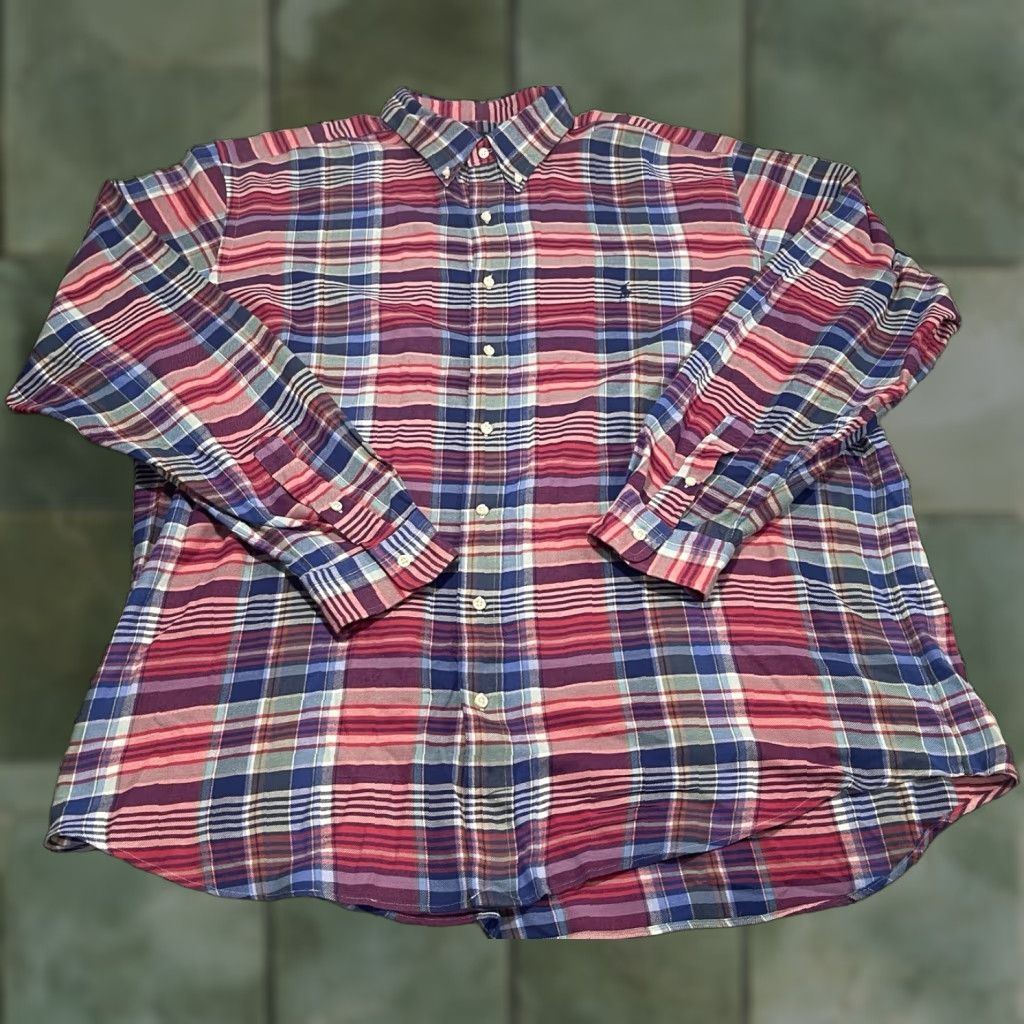 Polo Ralph Lauren POLO RALPH LAUREN Shirt Long Sleeve Classic Button-Down 2XLT Multicolor Plaid Men Size US XXL / EU 58 / 5 - 1 Thumbnail