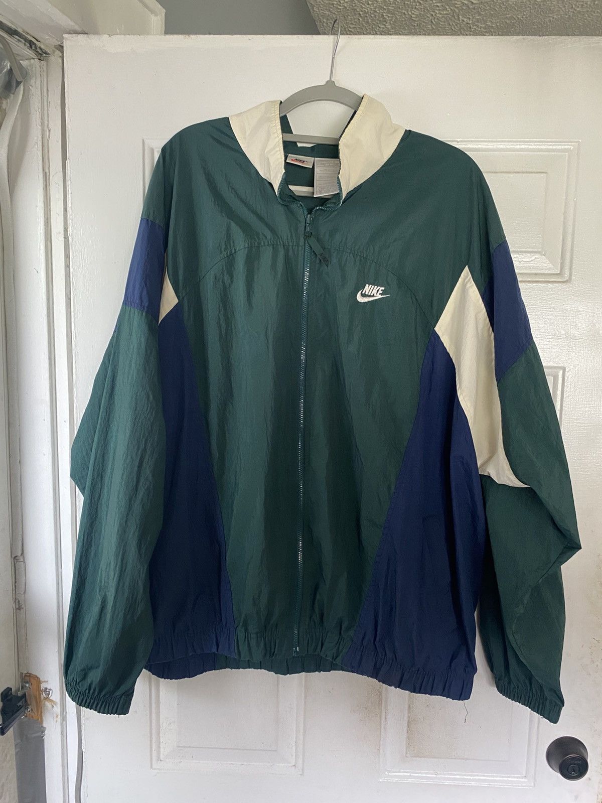 Nike × Vintage 🔥 VTG 90s Y2K Nike Windbreaker Track Jacket XXL Green Nylon Size US XXL / EU 58 / 5 - 1 Thumbnail