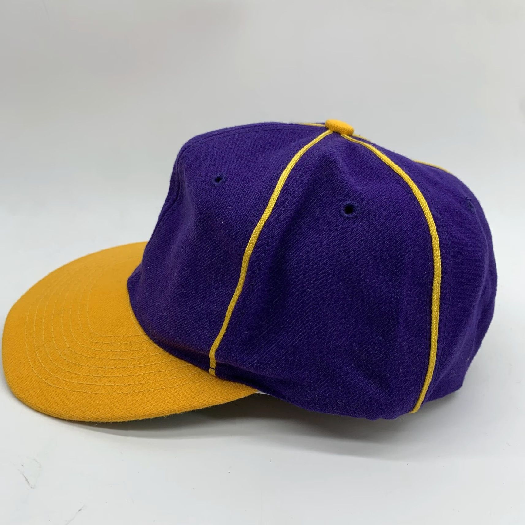 Vintage VINTAGE Otto Hat Cap Snap Back Mens One Size Purple Gold Piping Baseball 90s Accessories Size ONE SIZE - 4 Thumbnail