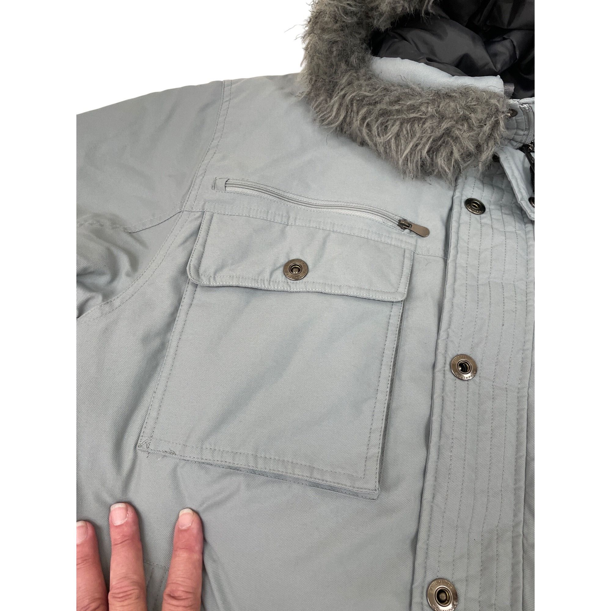 Southpole South Pole Mens gray hooded Winter nylon puffer coat Size L Size US L / EU 52-54 / 3 - 7 Thumbnail