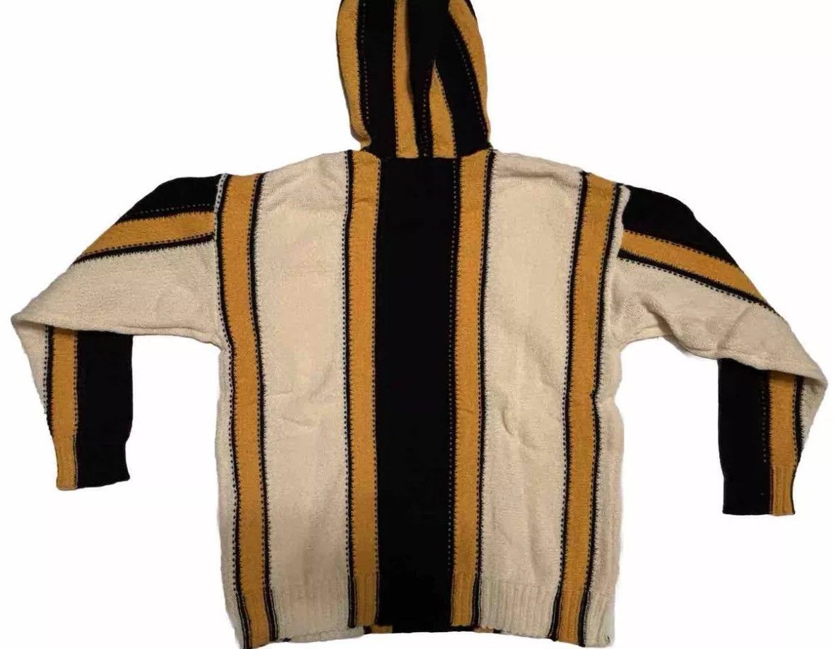 Other Striped Black White Yellow Knitted Hoodie Pullover Sz Medium Size US M / EU 48-50 / 2 - 2 Thumbnail