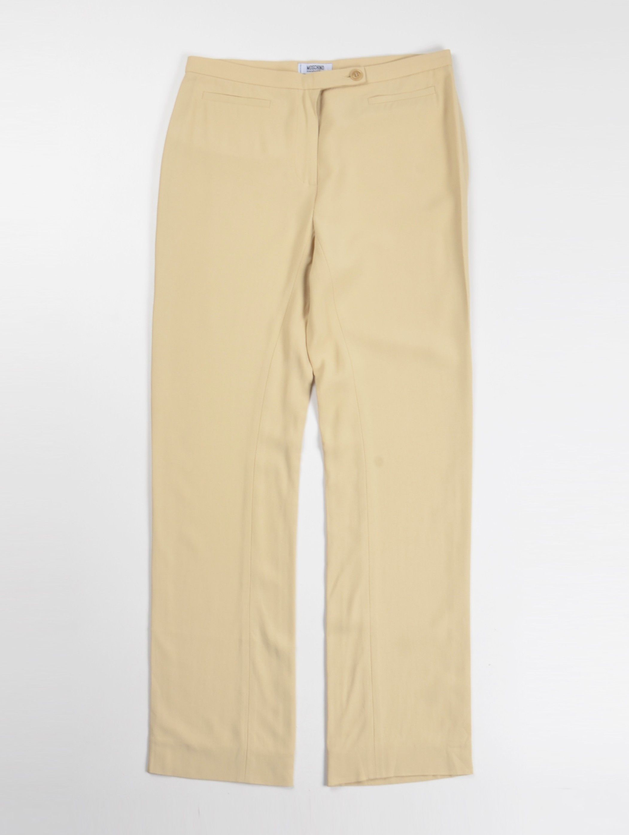 Moschino Vintage Moschino Cheap and Chic 90's Beige Straigh Trousers Size 29" - 1 Thumbnail
