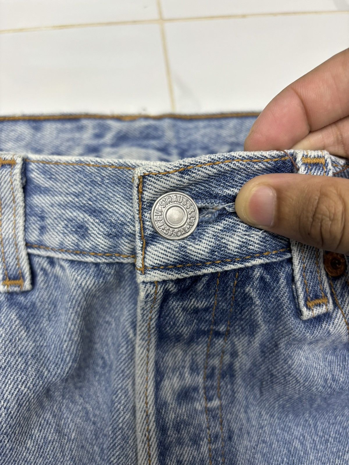 Kapital Vintage Levis 501 Made in Mexico Distressed Denim Jeans Size 30" / US 8 / IT 44 - 13 Thumbnail