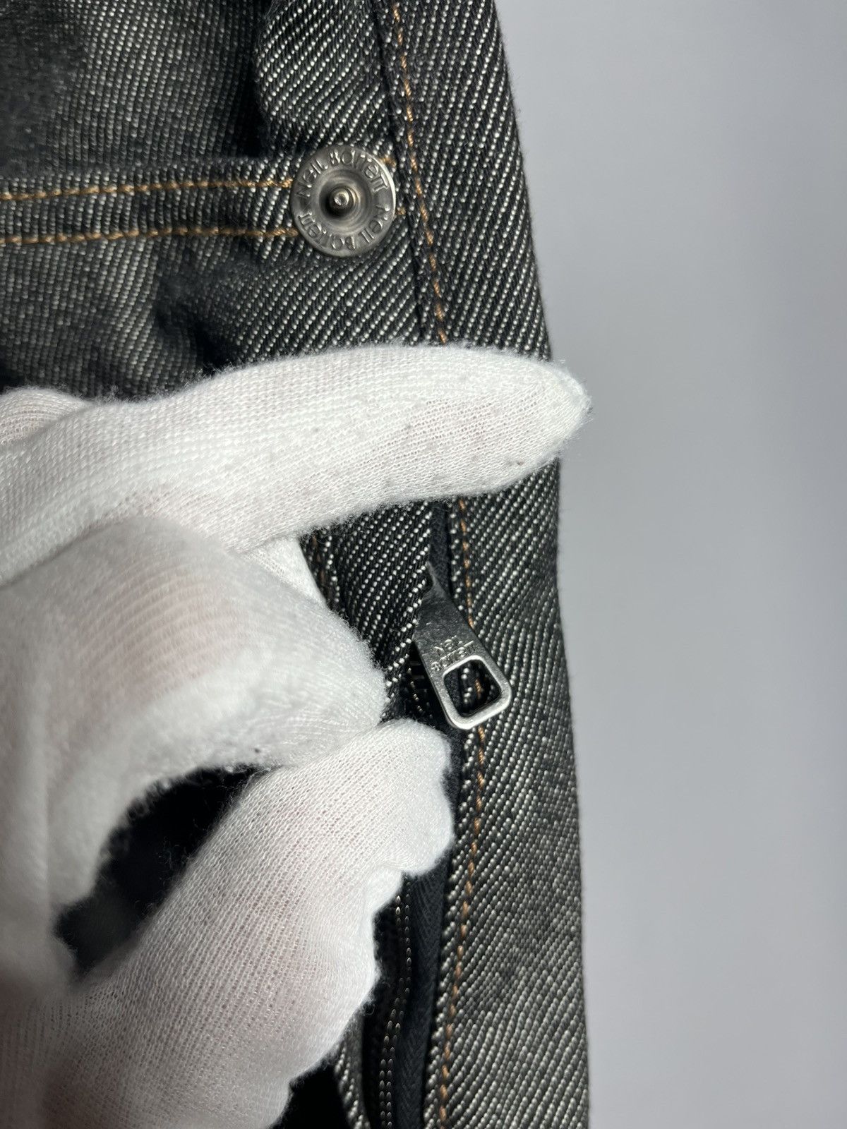 Neil Barrett Neil Barrett Black/Grey Selvedge Jeans Cuffed Hem Denim Mens Size US 32 / EU 48 - 8 Thumbnail
