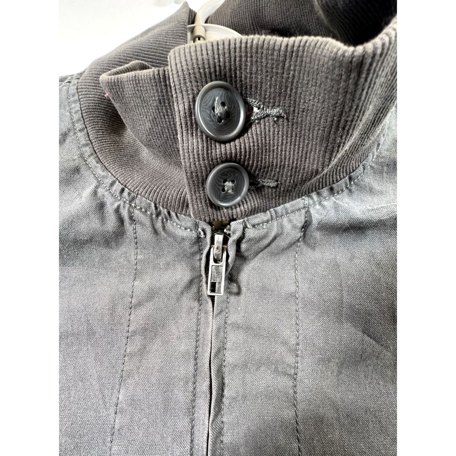 Converse Converse ONE STAR Canvas Bomber Jacket Men's Gray Black Zipper L Size US L / EU 52-54 / 3 - 7 Thumbnail
