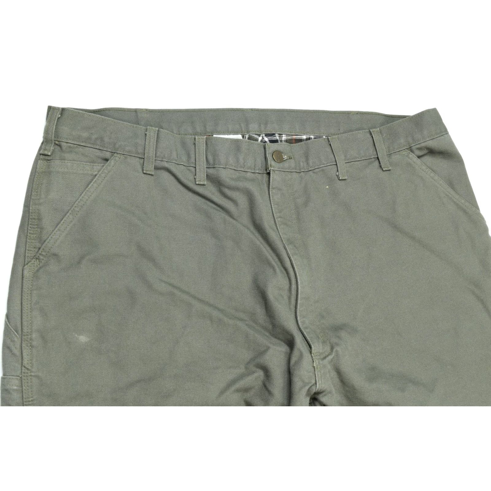 Carhartt Carhartt Loose Fit Washed Duck Flannel Lined Work Pants Mens 46x32 Moss Green Size US 30 / EU 46 - 3 Thumbnail
