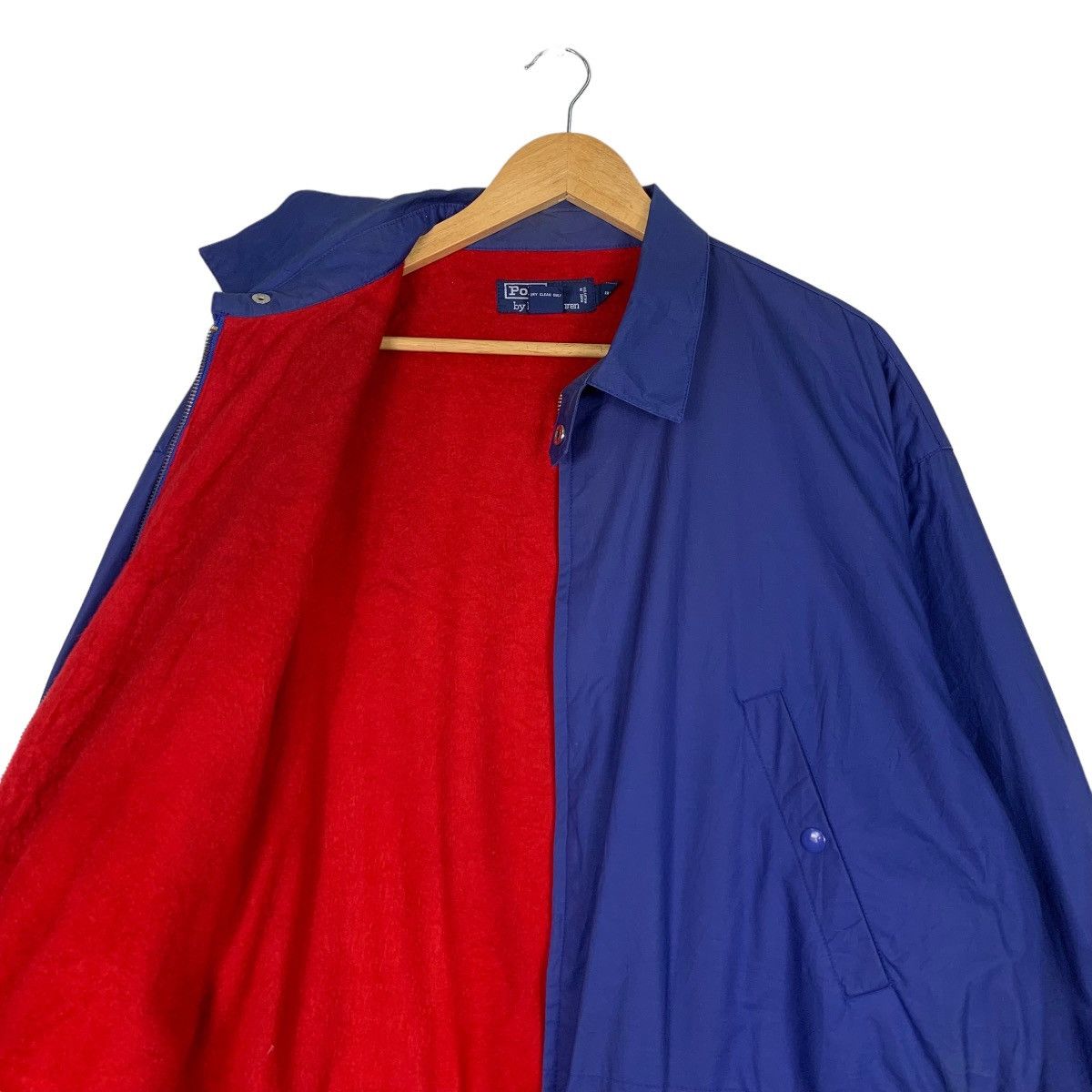 Polo Ralph Lauren POLO RALPH LAUREN Red Fleece Lined Blue Jacket #1124-C51 Size US XL / EU 56 / 4 - 10 Thumbnail