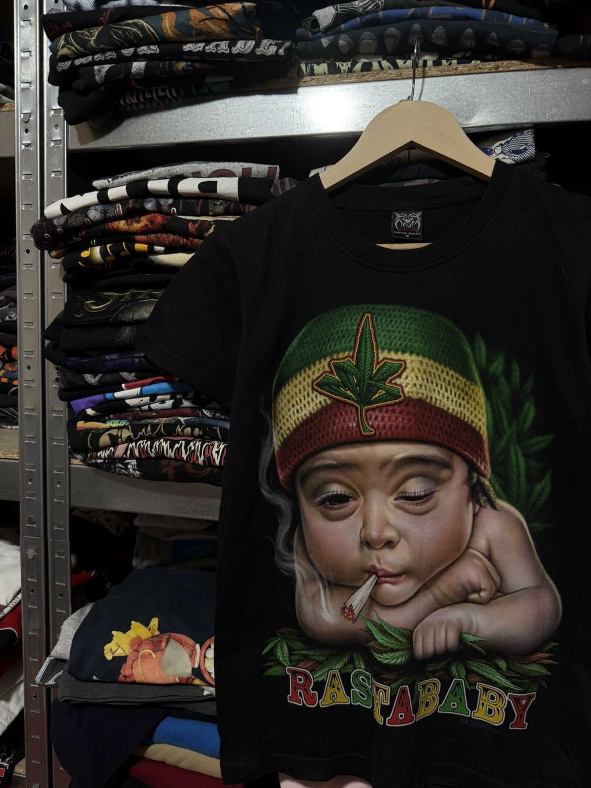 Vintage Vintage Y2K Marijuana Cannabis Rasta Baby T-Shirt Retro USA Size US XS / EU 42 / 0 - 3 Thumbnail