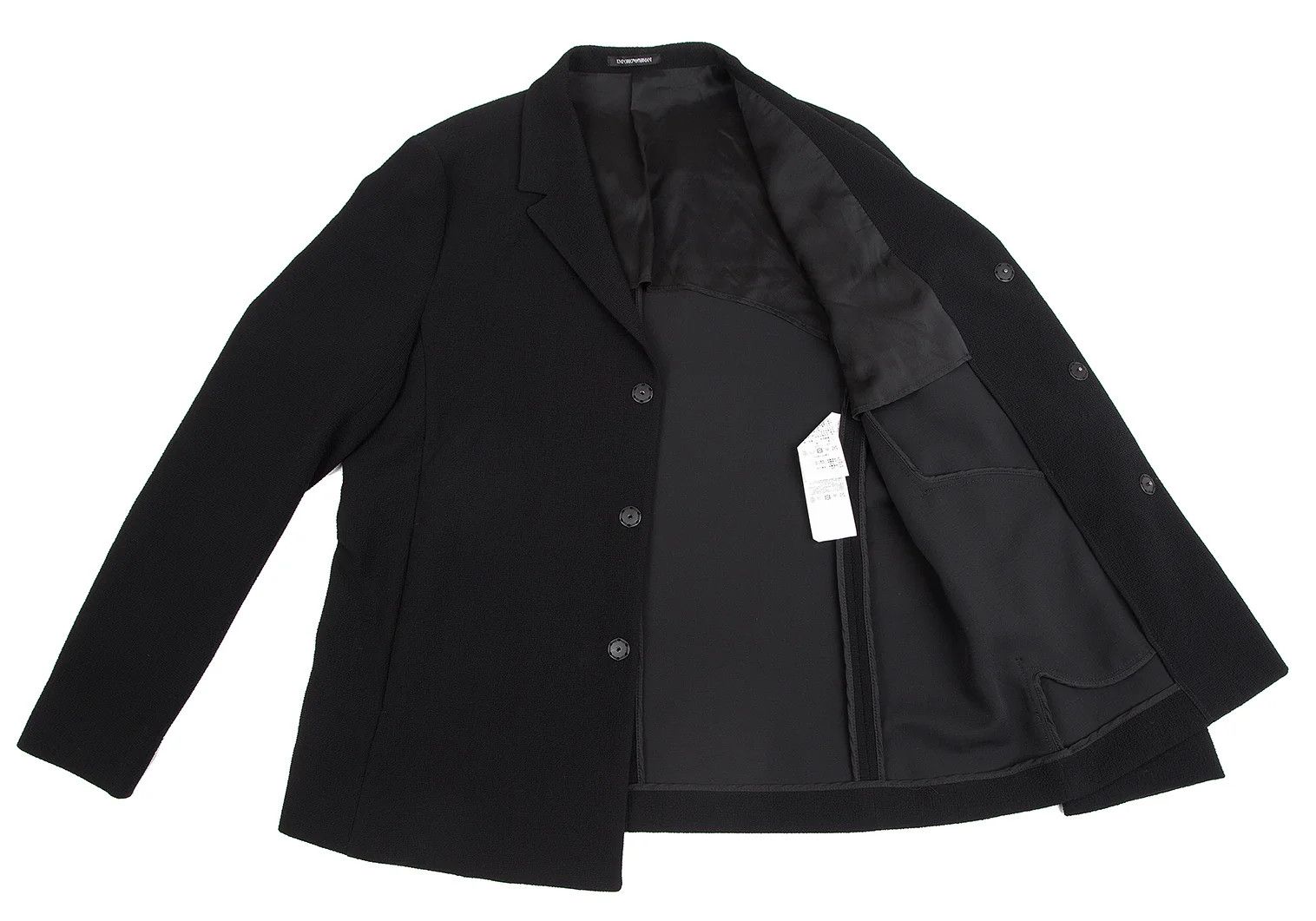 Emporio Armani Black Polyester Snap Button Jacket Size 56 Size US XL / EU 56 / 4 - 13 Thumbnail