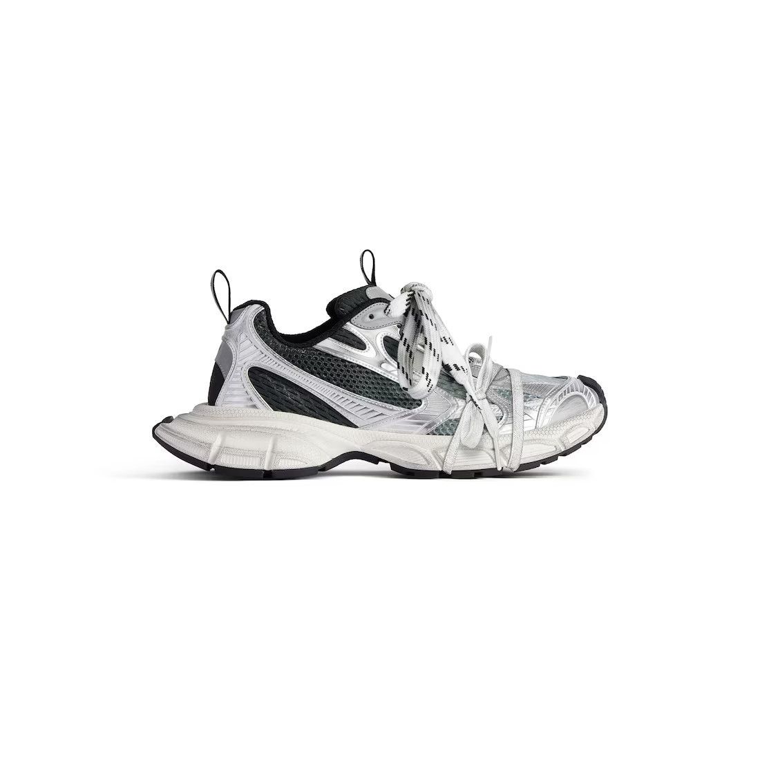 BALENCIAGA 3XL $1250 Men's Black/Gray/White Sneakers New & A