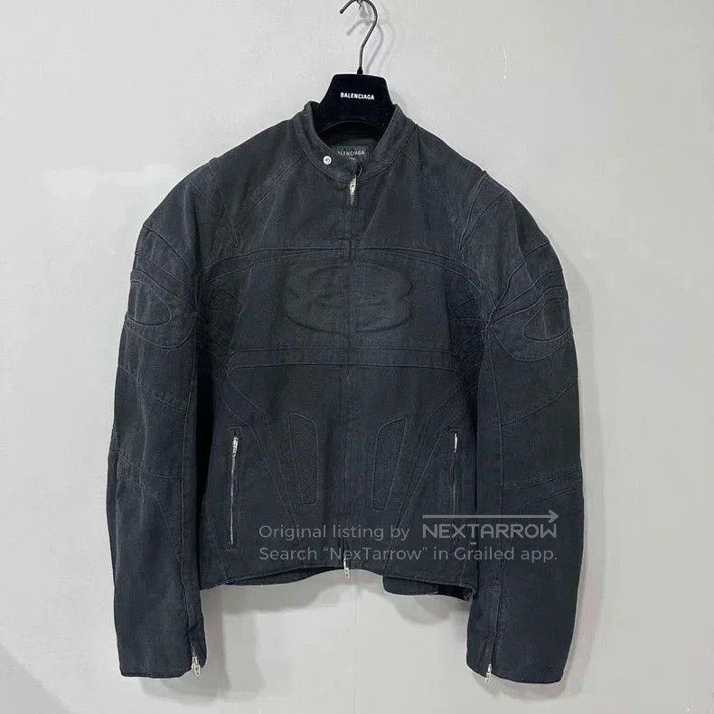Balenciaga Balenciaga 24 Denim Bomber Jacket. Size US L / EU 52-54 / 3 - 1 Thumbnail
