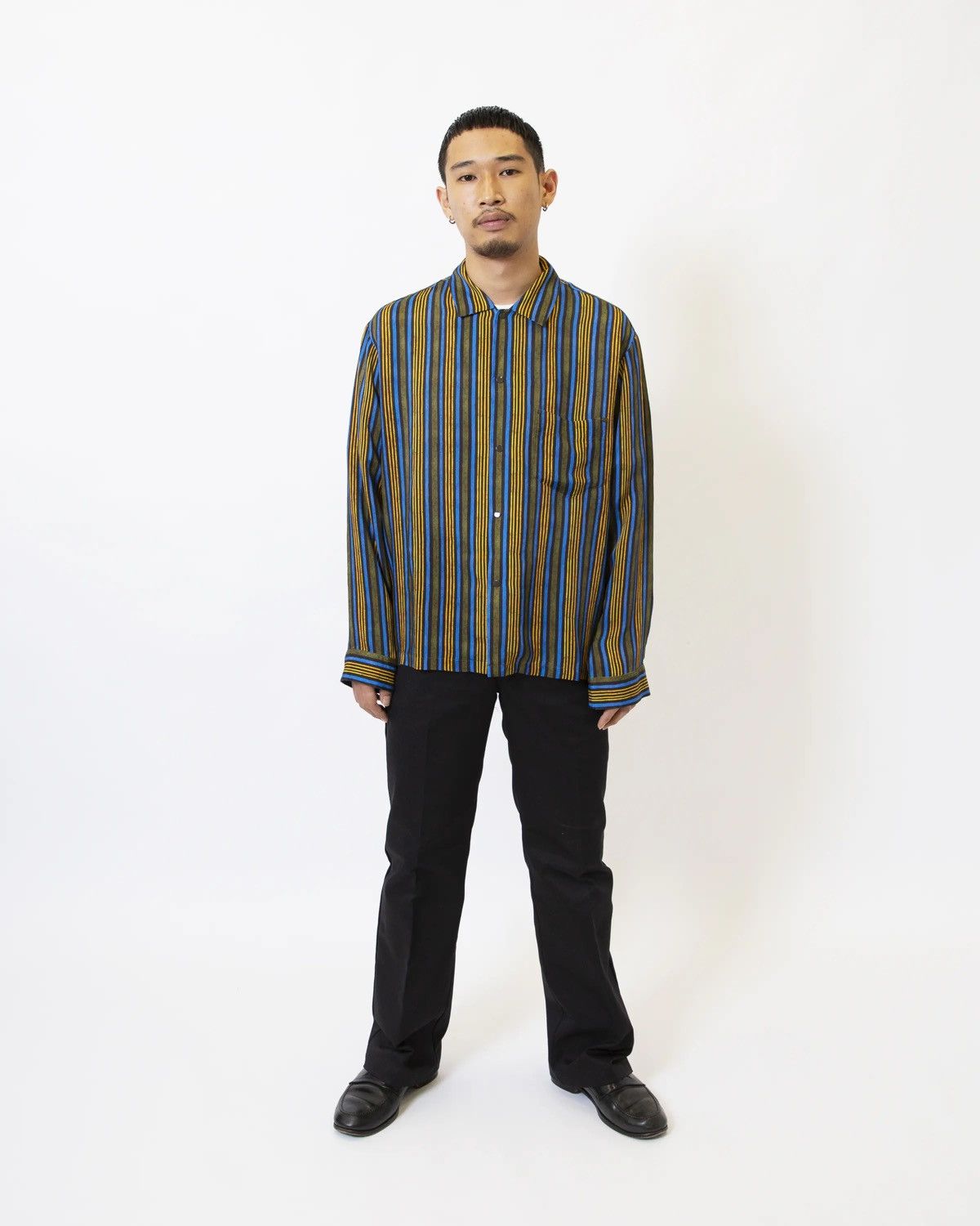 TOGA VIRILIS AW2021 Toga Virilis 50s Classics Stripe Asymetric Shirts Size US L / EU 52-54 / 3 - 3 Thumbnail