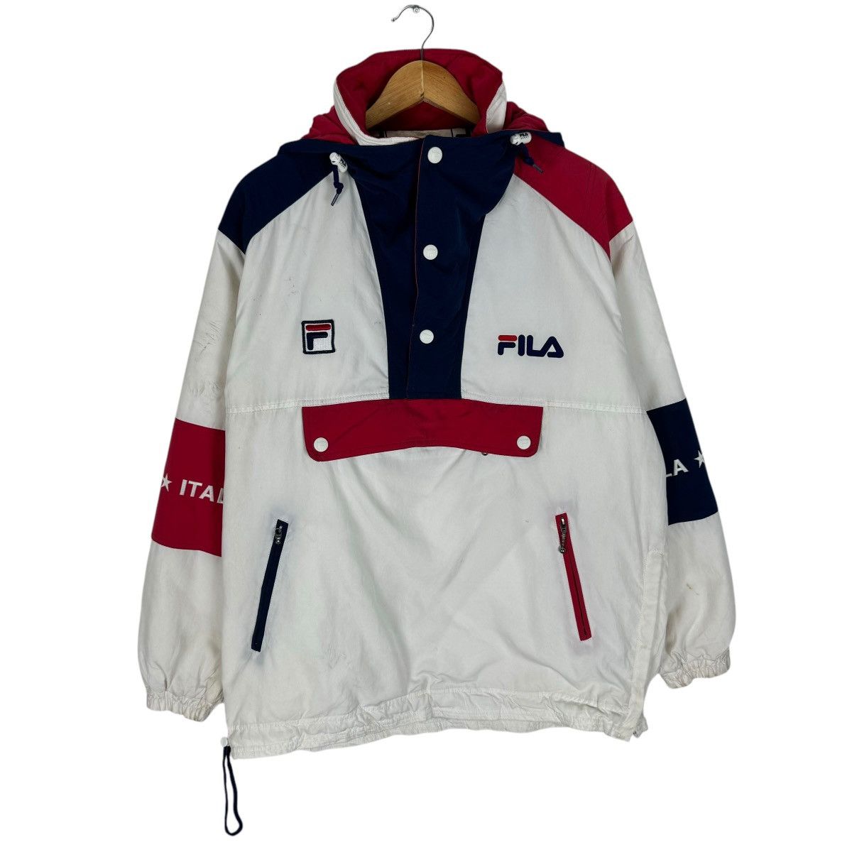 Fila × Vintage ☀️FILA HOODIE ANORAK WINDBREAKER JACKET Size US M / EU 48-50 / 2 - 3 Thumbnail