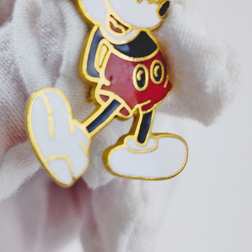 Disney Vintage Disney Mickey Mouse Enamel Brooch Gold-Toned Taiwan Size ONE SIZE - 3 Thumbnail