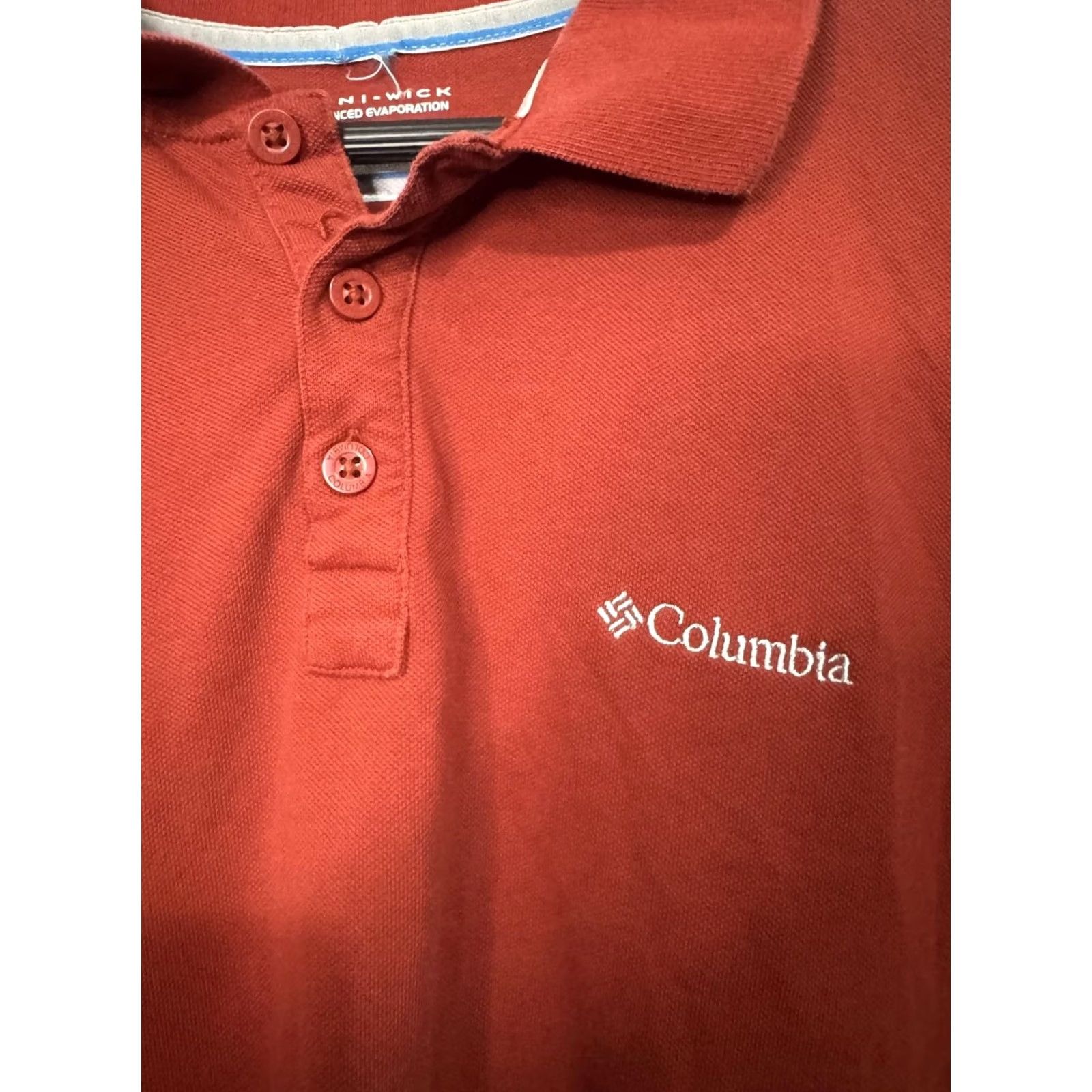 Vintage Columbia Polo Shirt XL Men Red Short Sleeve Collared Button-Down Cotton Omni-Wick Advanced Evaporation Shirt Size US XL / EU 56 / 4 - 2 Thumbnail