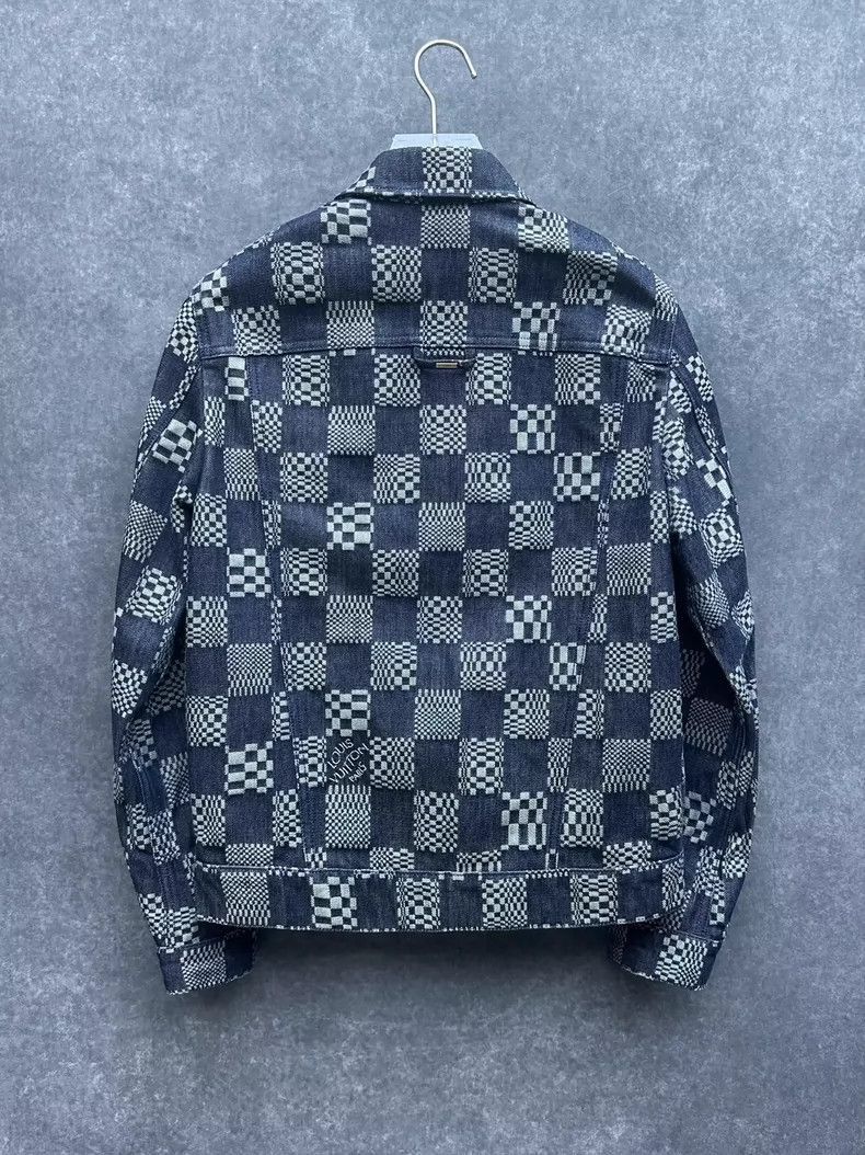Louis Vuitton Louis Vuitton Louis Vuitton Black Checkered Denim Jacket-2 Size US L / EU 52-54 / 3 - 2 Thumbnail