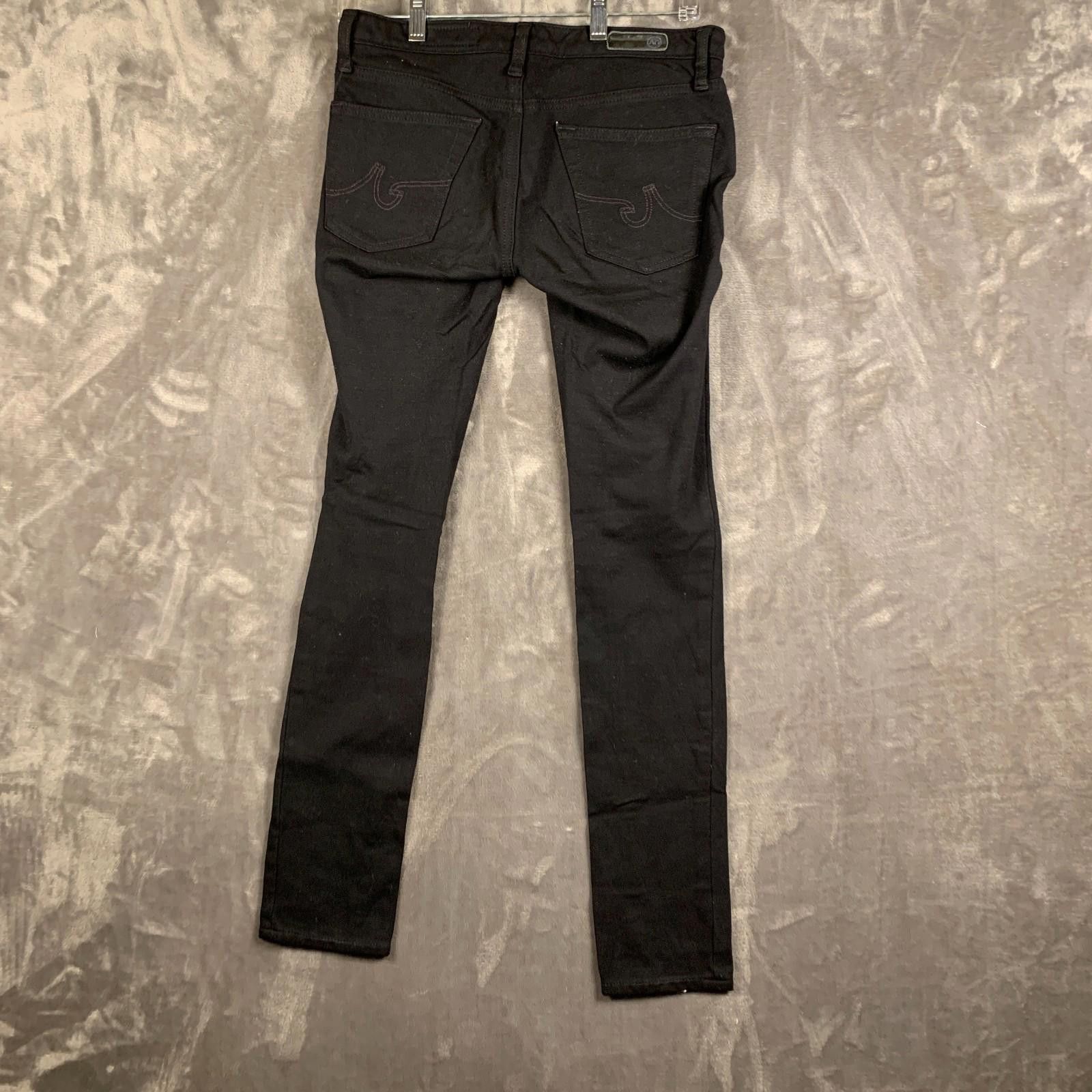 AG Adriano Goldschmied AG Womens Black The Legging Super Skinny Fit Jean (375) Size 30" / US 8 / IT 44 - 2 Thumbnail