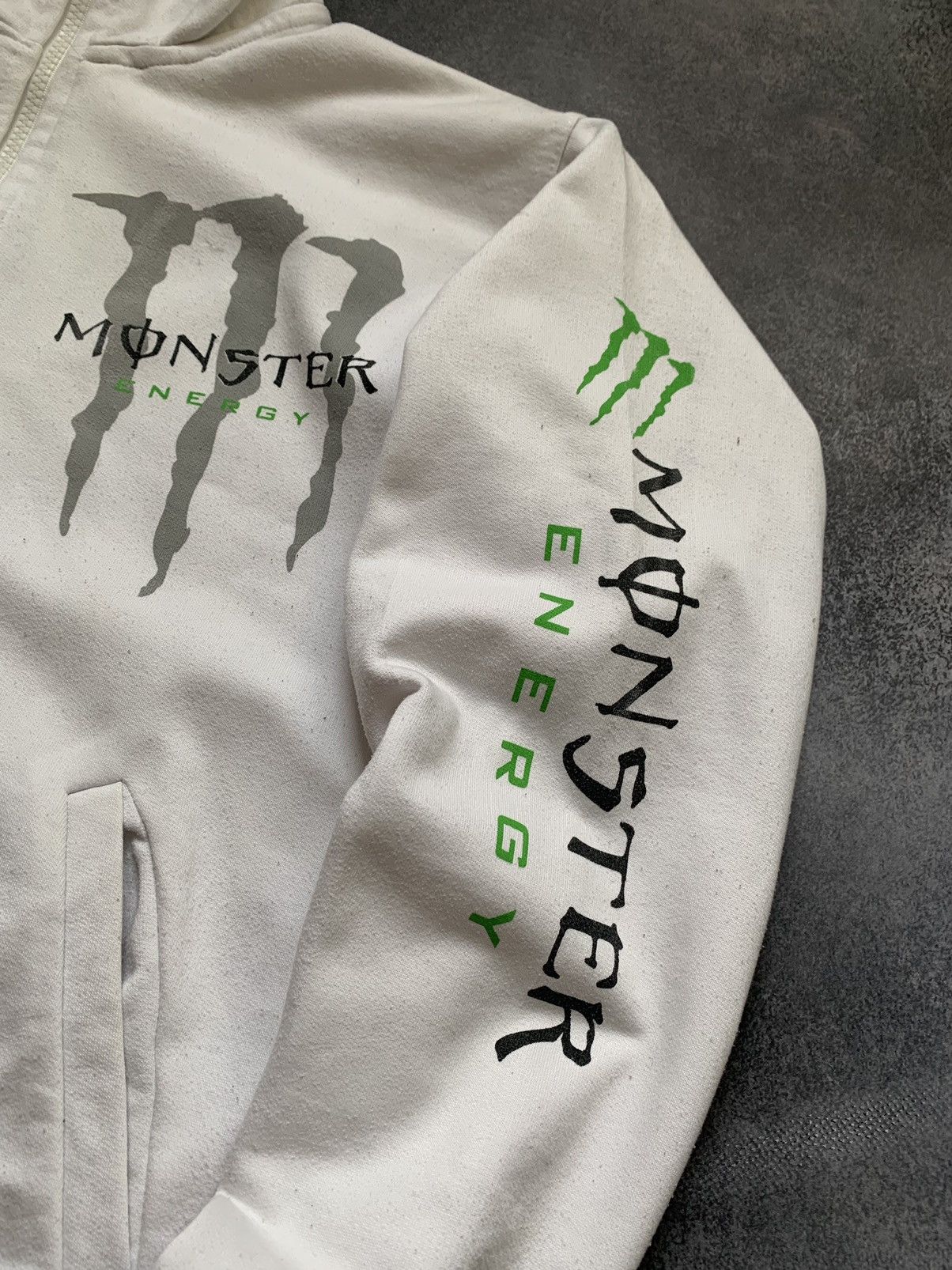 Affliction × Vintage Vintage Y2k Monster Energy Racing Sweatshirt Zip Up Size US L / EU 52-54 / 3 - 3 Thumbnail