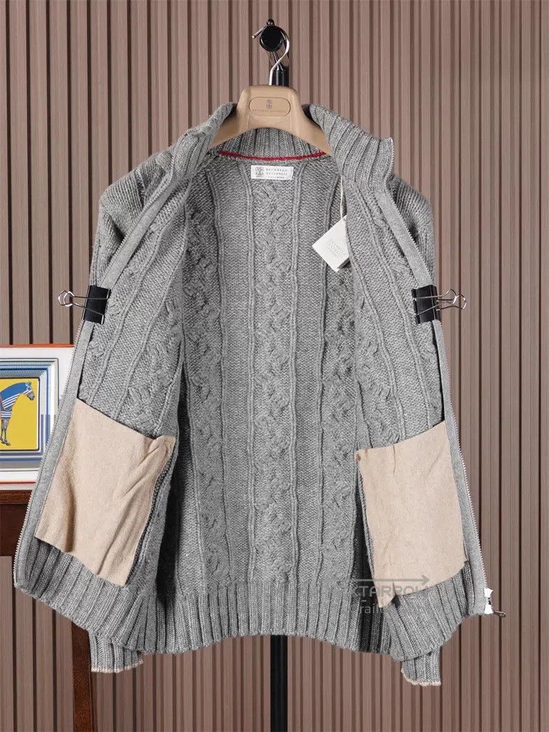 Brunello Cucinelli Brunello Cucinelli Thick full-zip cashmere coat Size US L / EU 52-54 / 3 - 4 Thumbnail