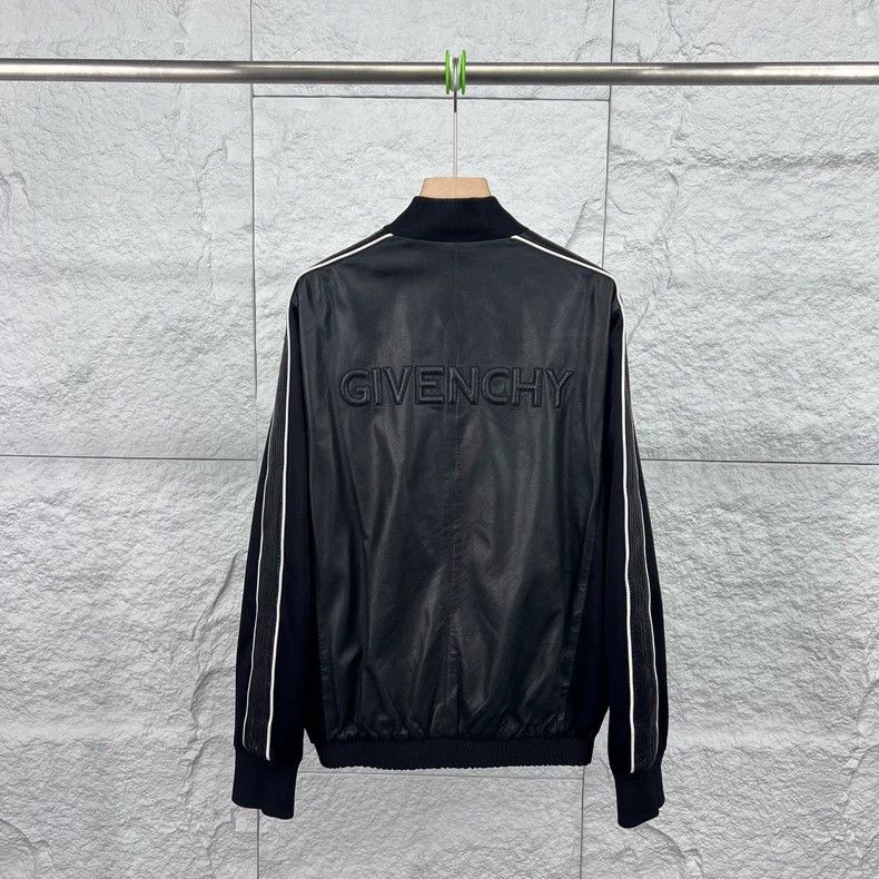 Givenchy Givenchy Black genuine leather pieced zipper jacket, size Size US L / EU 52-54 / 3 - 2 Thumbnail