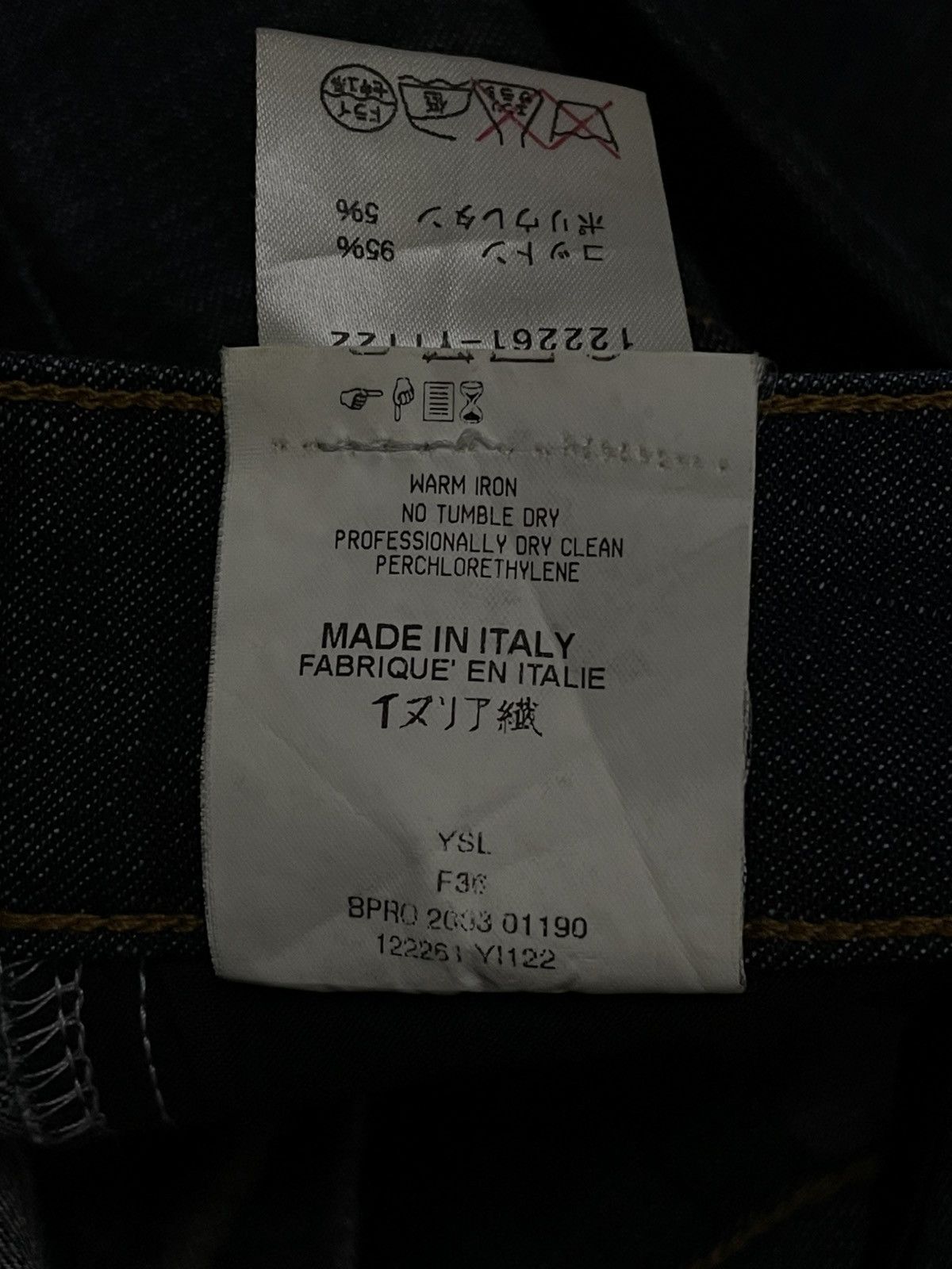 Yves Saint Laurent Vintage Authentic Designer Yves Saint Laurent Flared Denim Size US 27 - 17 Thumbnail