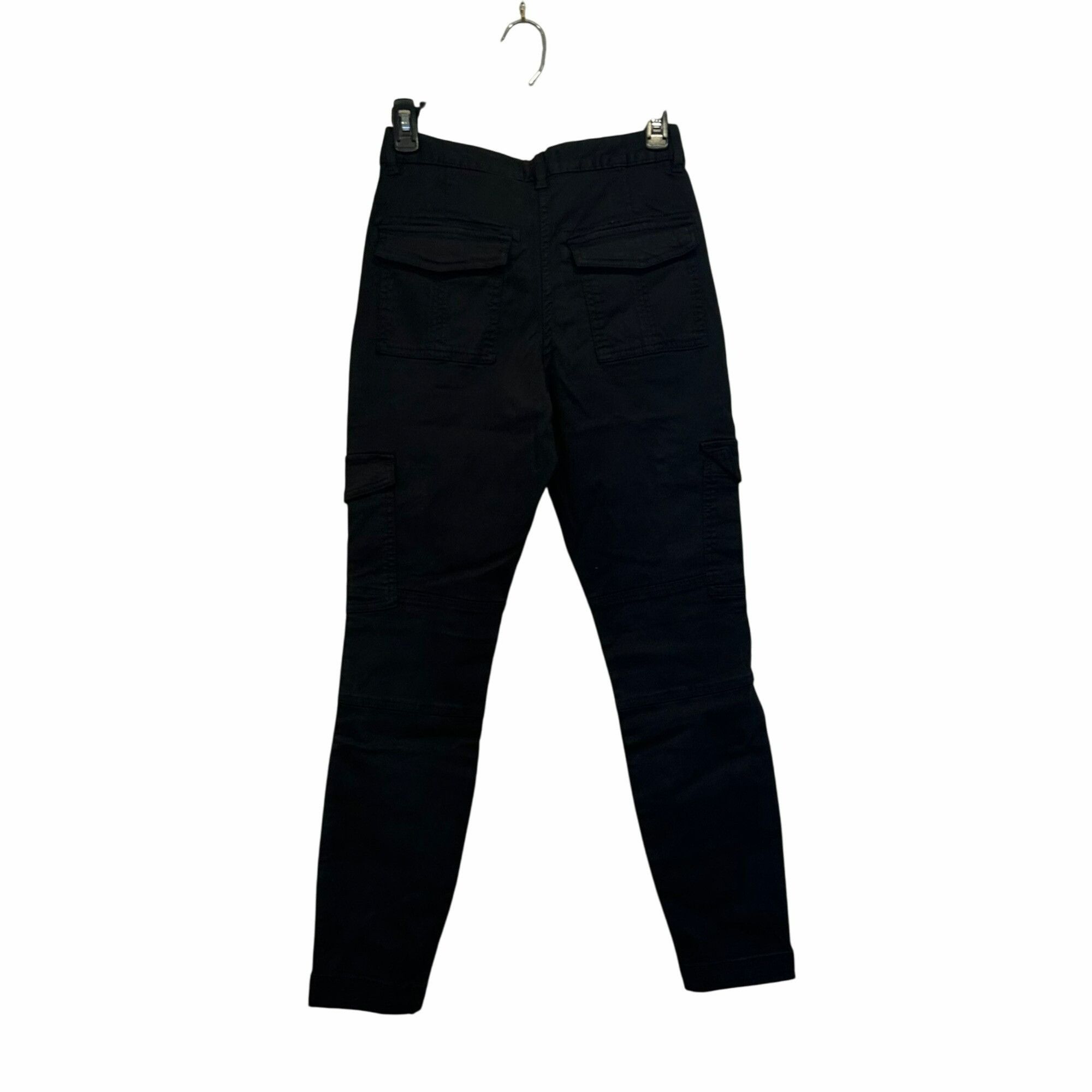 H&M ✨H&M Size 6 Women Black Cargo Pants Cotton With Pockets & Bu Size 28" / US 6 / IT 42 - 2 Thumbnail
