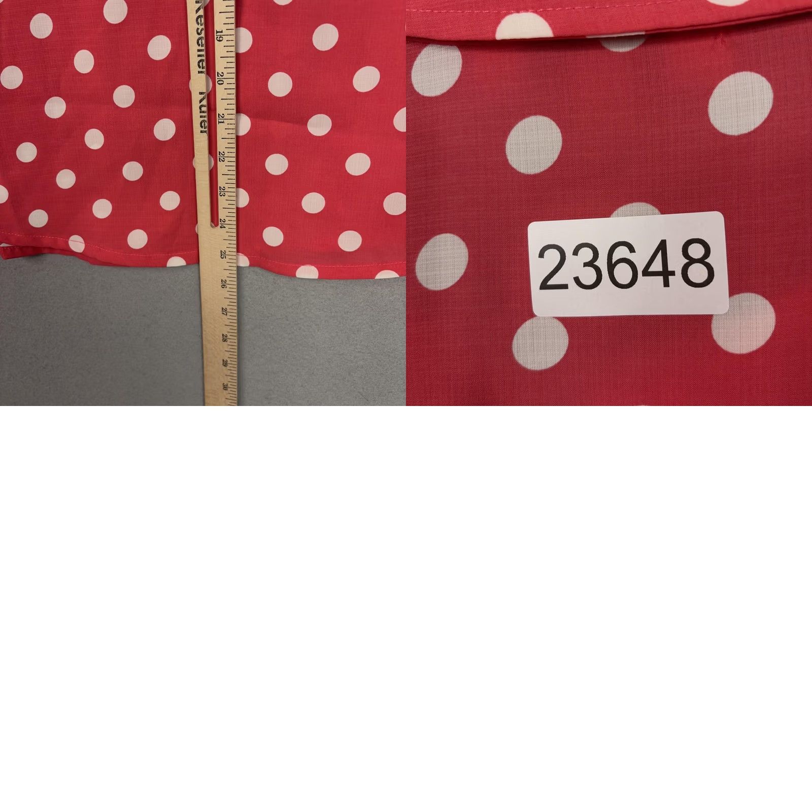 Vintage Jean-Pierre Klifa Womens XS Red White Polka Dot Long Sleeve Blouse Top Size XS / US 0-2 / IT 36-38 - 9 Thumbnail