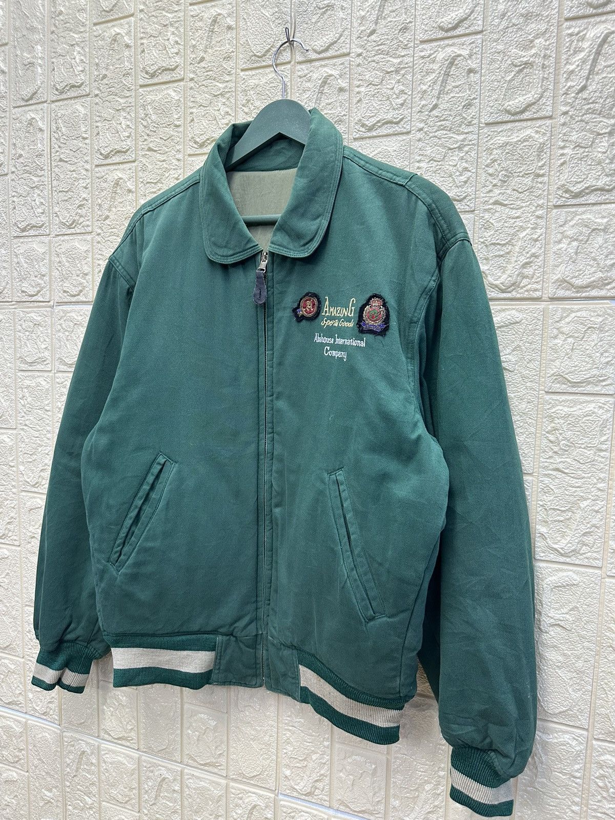 ABAHOUSE Vintage Abahouse Riversible Bomber Jacket MJ55 Size US M / EU 48-50 / 2 - 2 Thumbnail