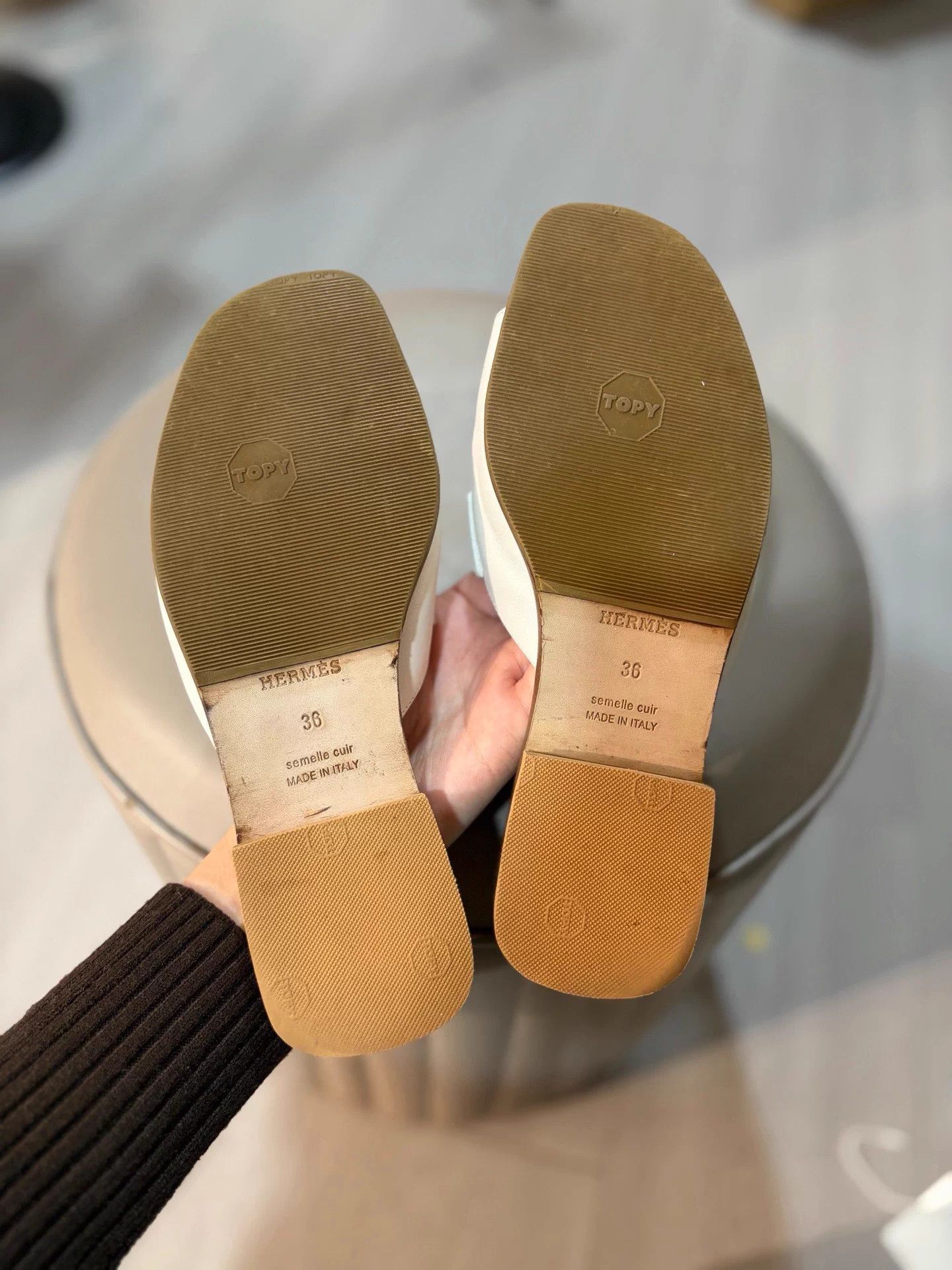 Hermes Hermes silver H buckle tassel slippers 99 new 36 Size US 5 / IT 35 - 2 Thumbnail