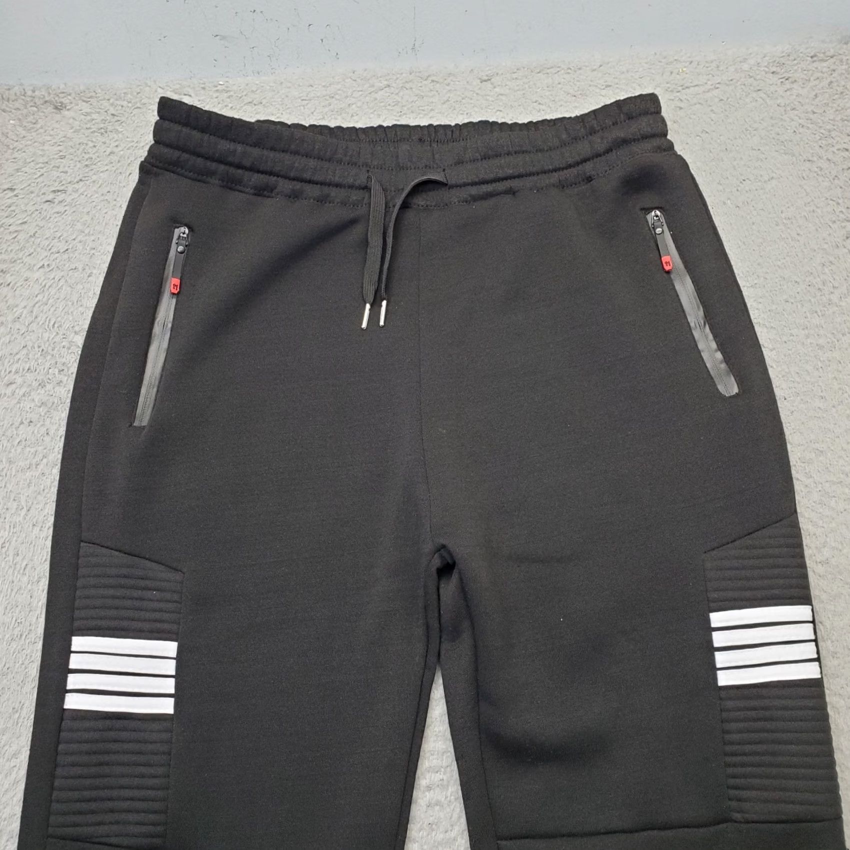 Vintage Bello Mens XL/XXL Black Athletic 4 Bar Sweatpants, Drawstring Waist, Gym & Training, Pockets, Breathable, Regular Size, Inseam 29" Size US 36 / EU 52 - 7 Thumbnail