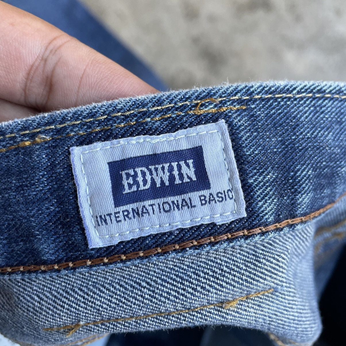 Edwin 🔥Vintage Edwin 404 Washed Ripped Distress Denim Jeans Size US 32 / EU 48 - 17 Thumbnail