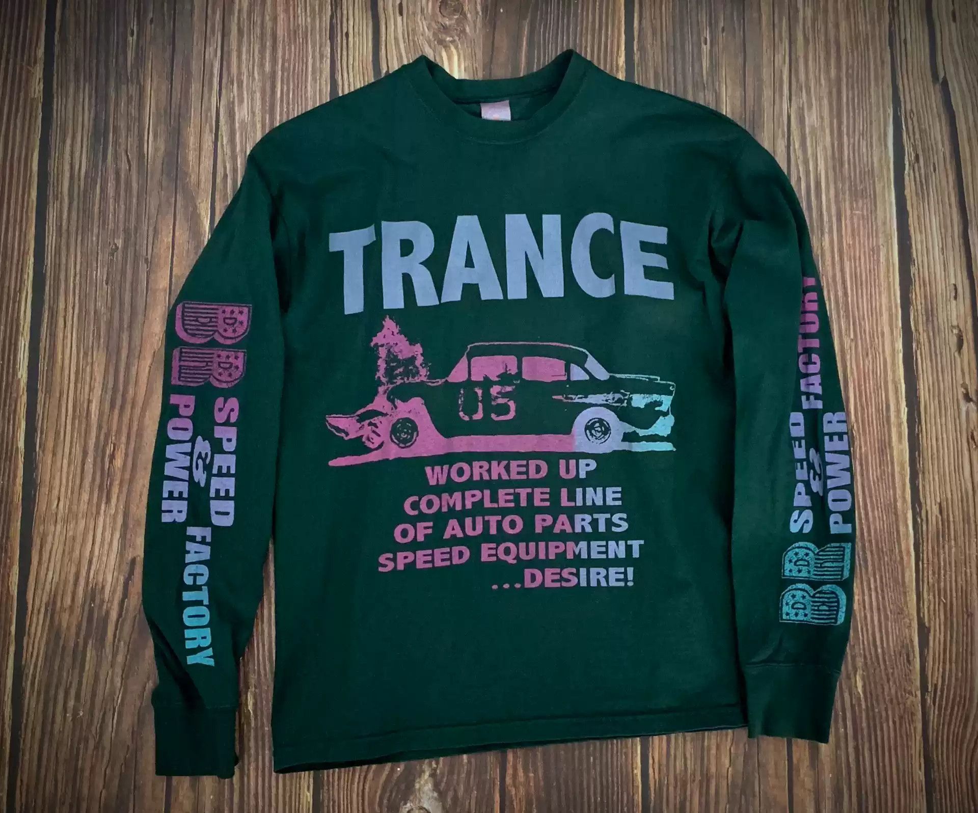 image of Freewheelers Bootleggers Long Sleeve in Green, Men's (Size Medium)