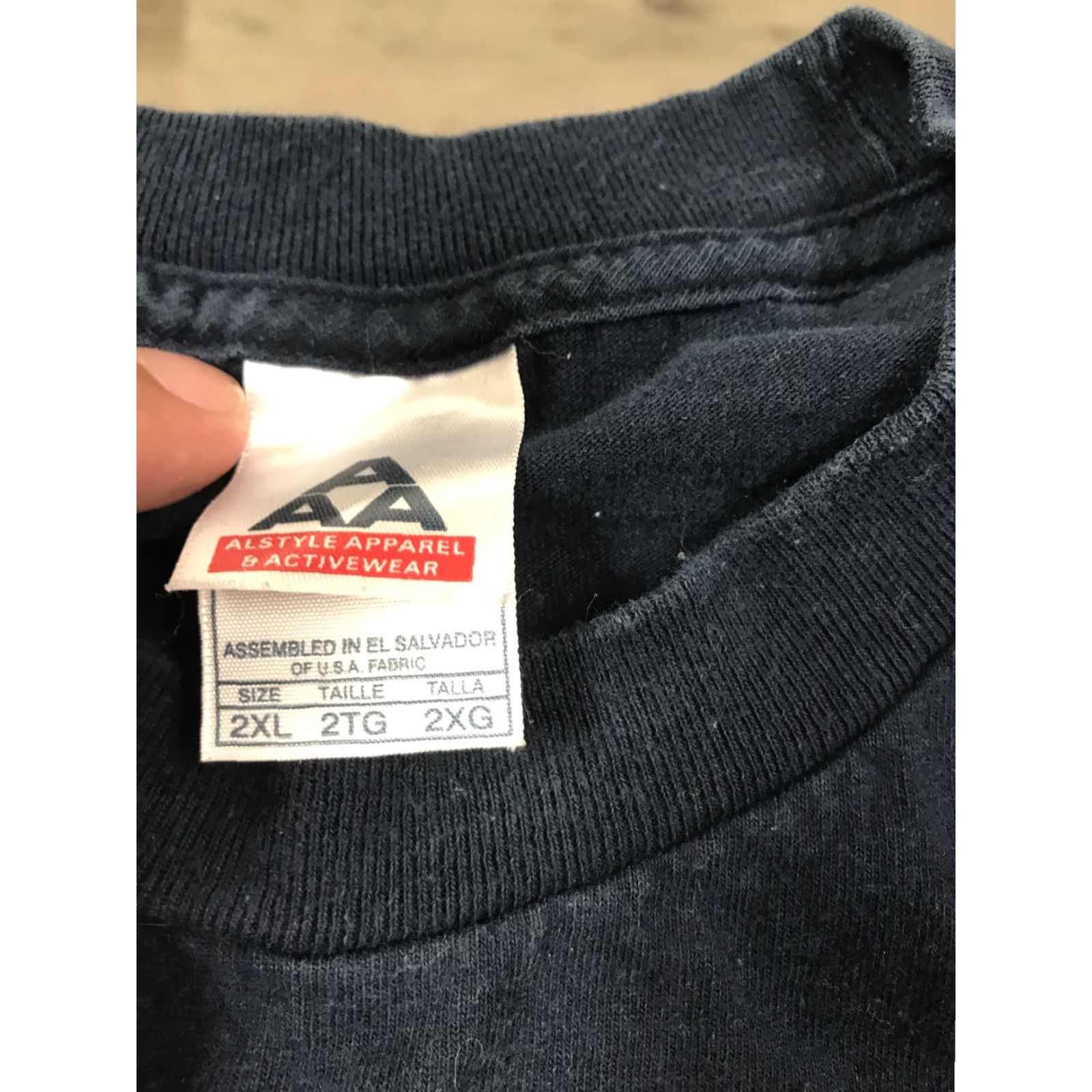 Vintage VINTAGE Funny T Shirt 2XL Blue Crew Neck Short Sleeve Alstyle Apparel & Activewear Logo USA Joke Parody Stick Figure Mens Womens Unisex Adults 90s Size US XXL / EU 58 / 5 - 3 Thumbnail