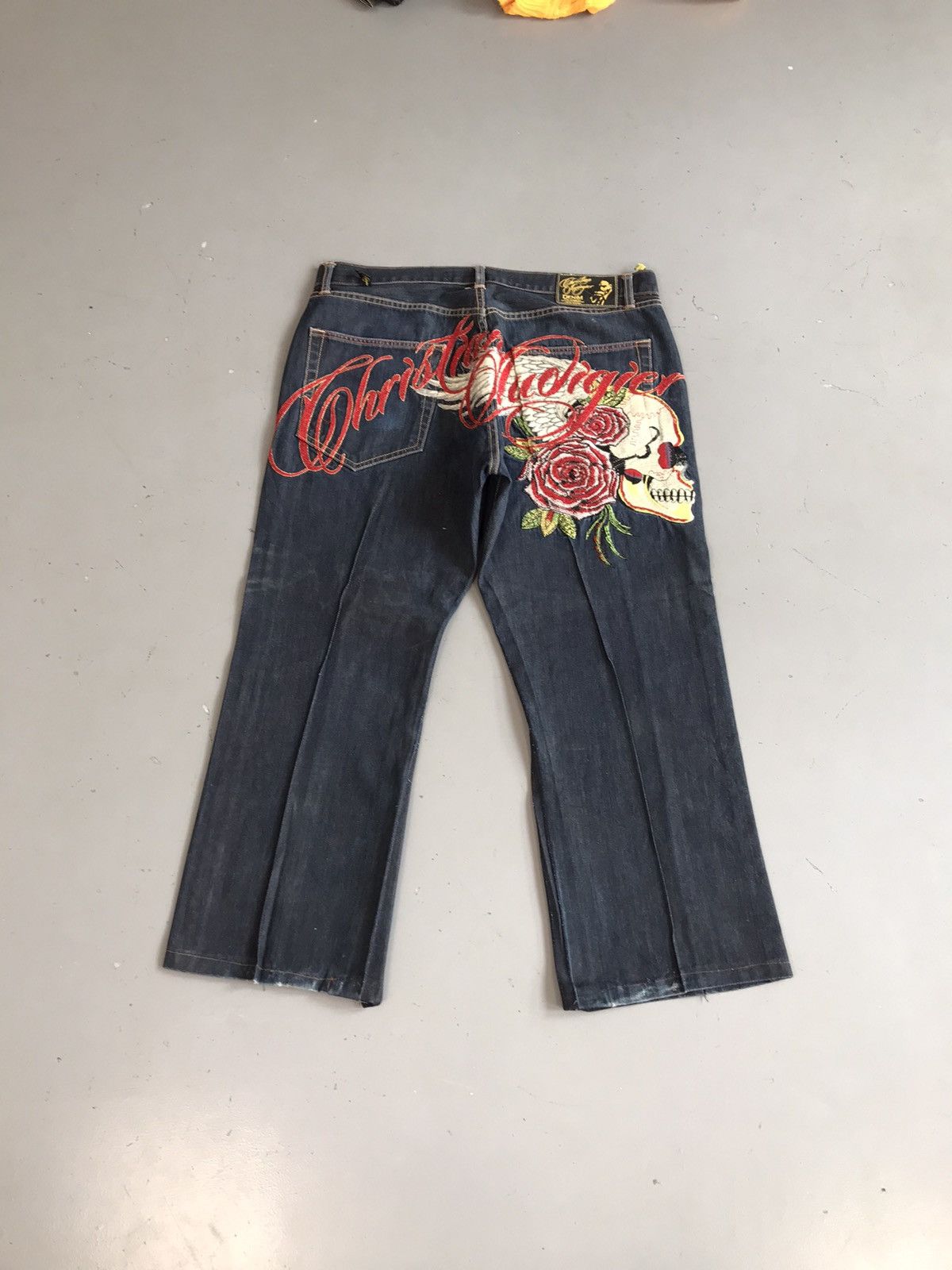 Christian Audigier × Designer × Vintage Vintage Christian Audigier Ed hardy crazy embroidered denim Size US 39 - 1 Thumbnail